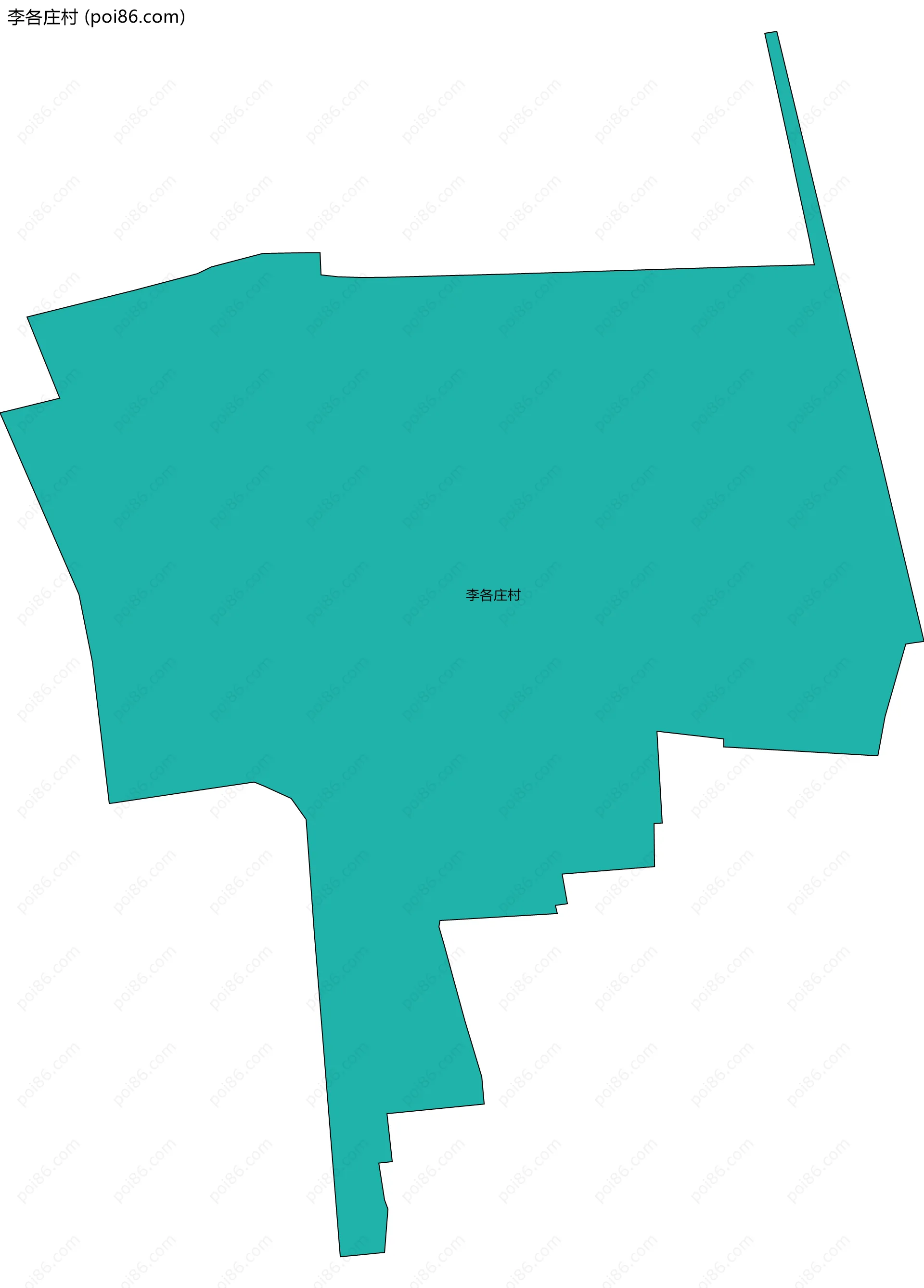 李各庄村边界地图