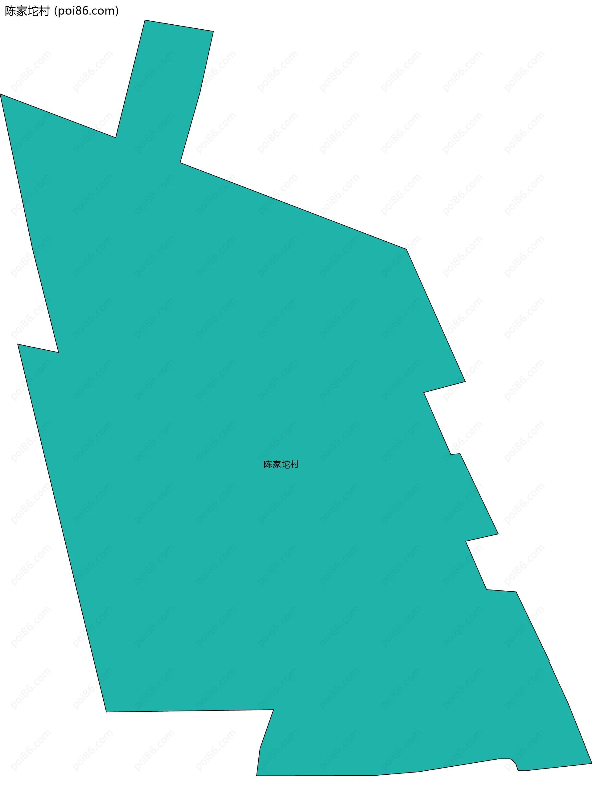 陈家坨村边界地图