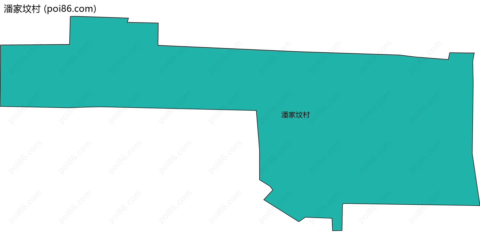 潘家坟村边界地图