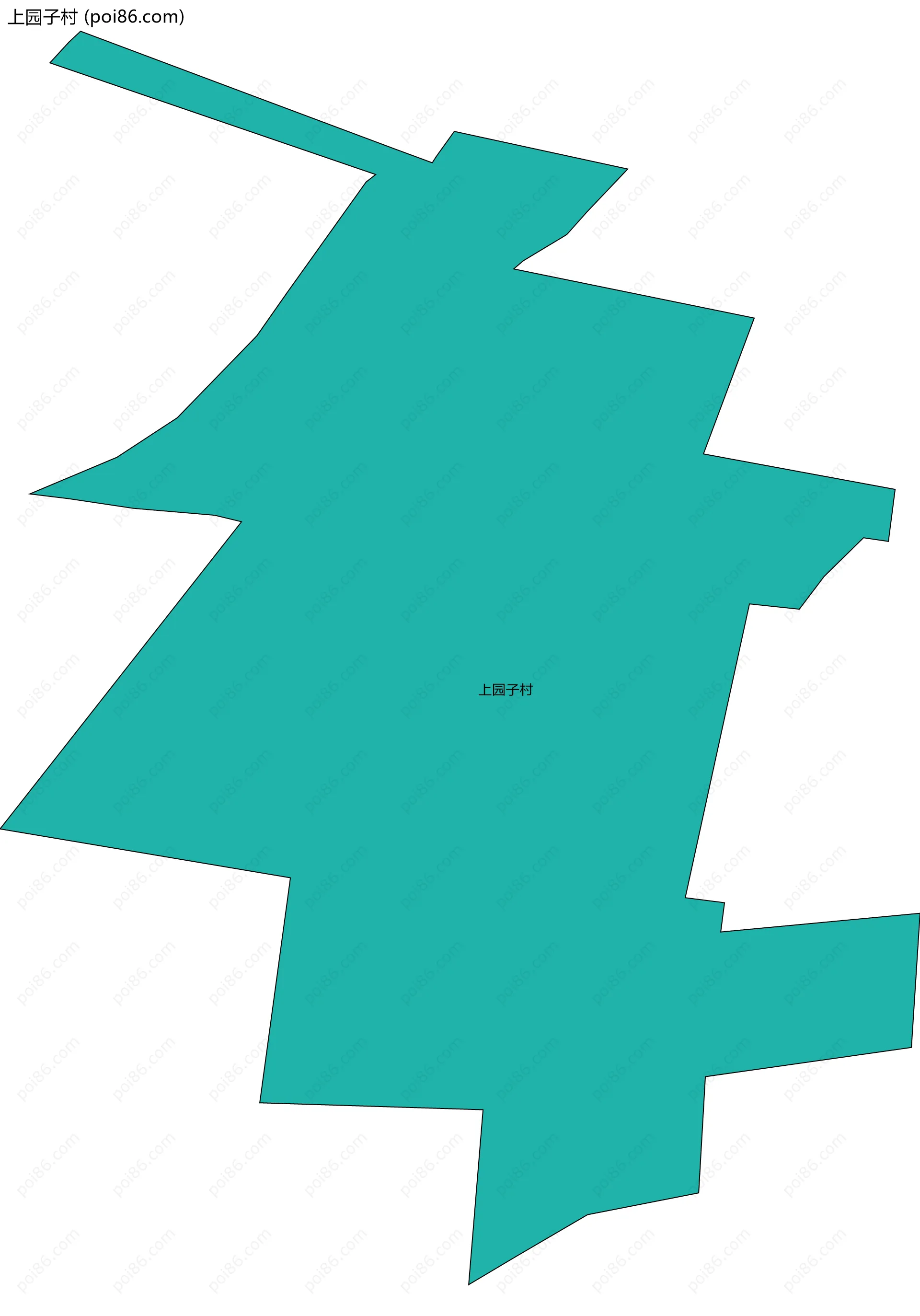 上园子村边界地图