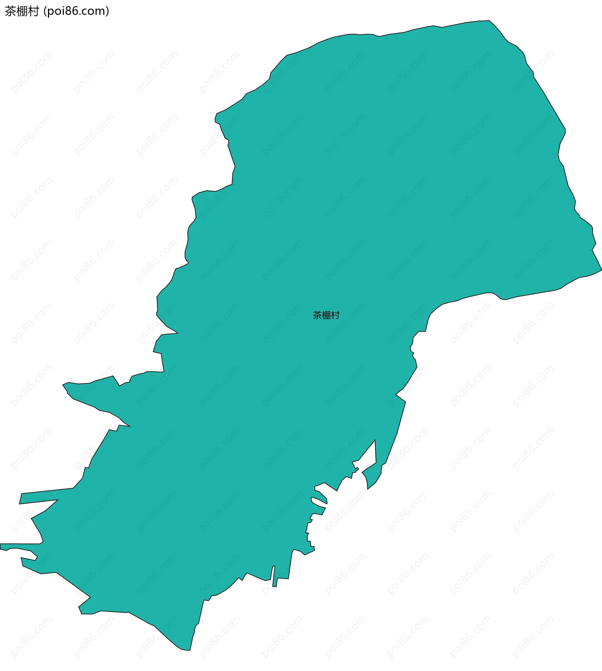 茶棚村边界地图