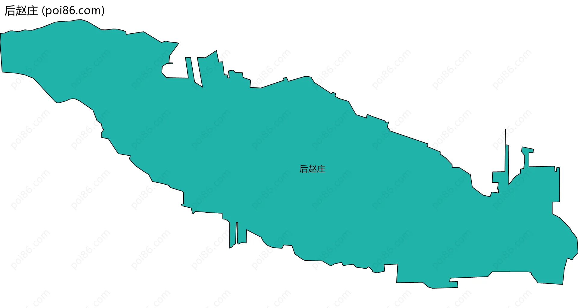 后赵庄边界地图