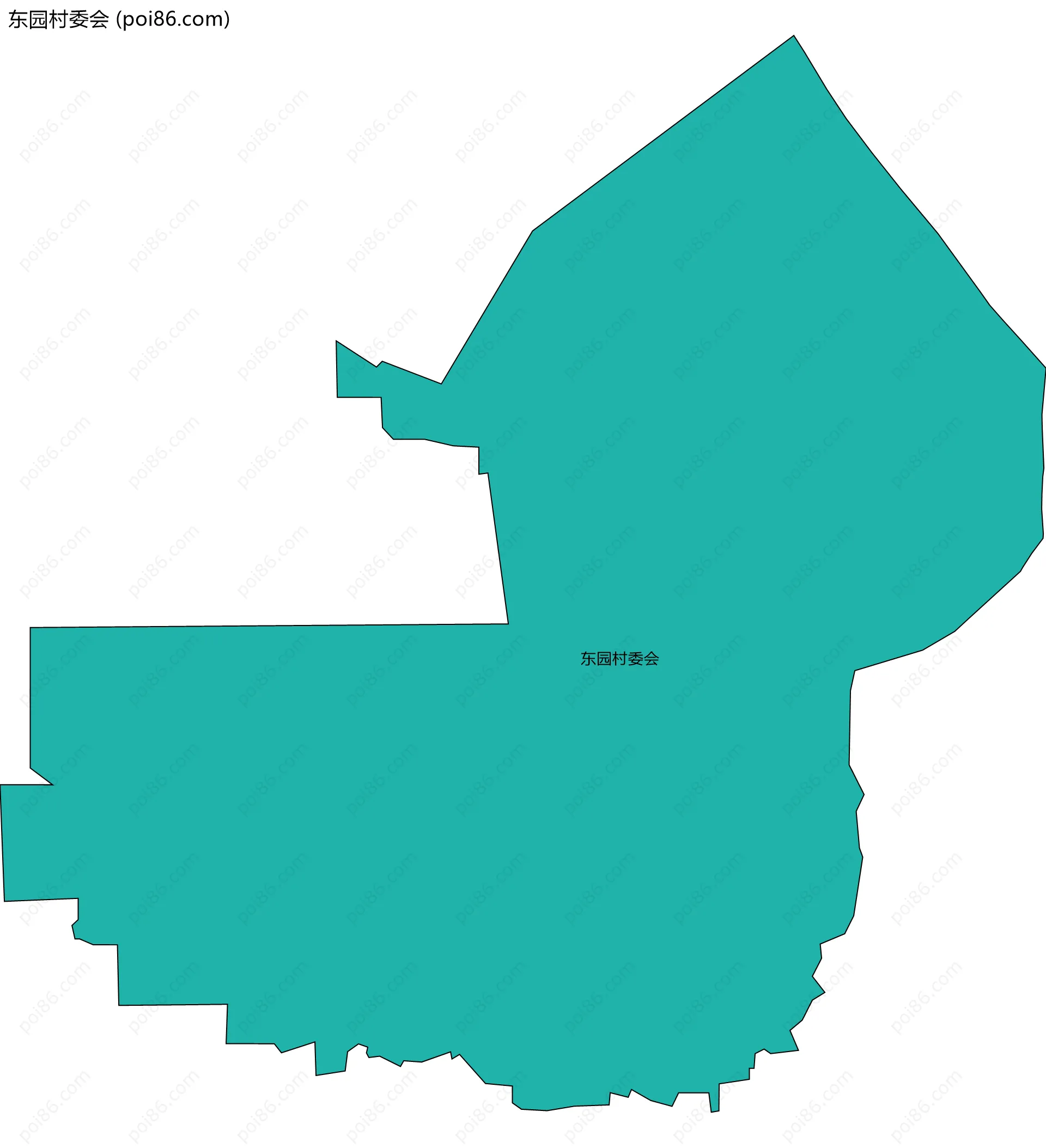 东园村委会边界地图