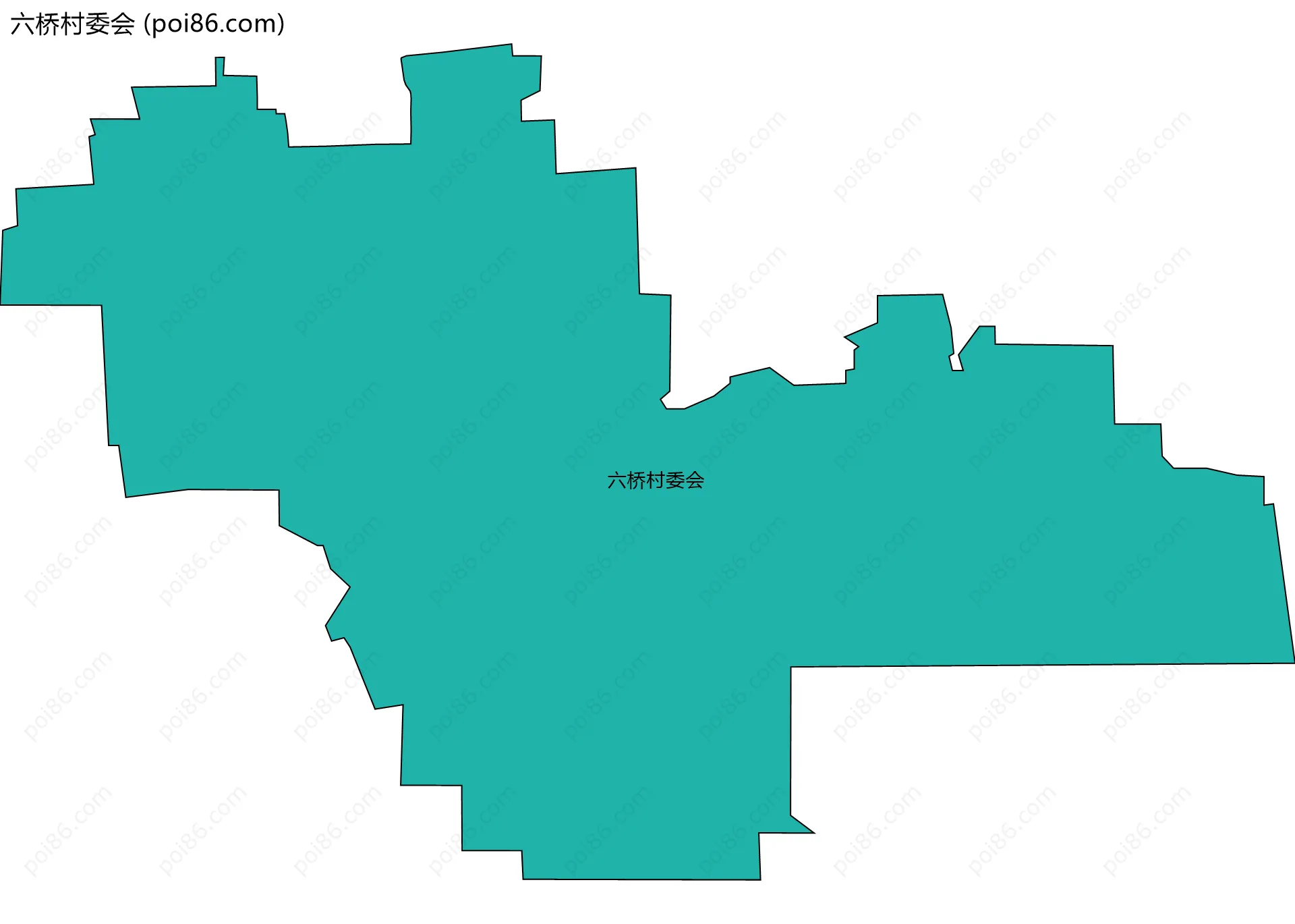 六桥村委会边界地图
