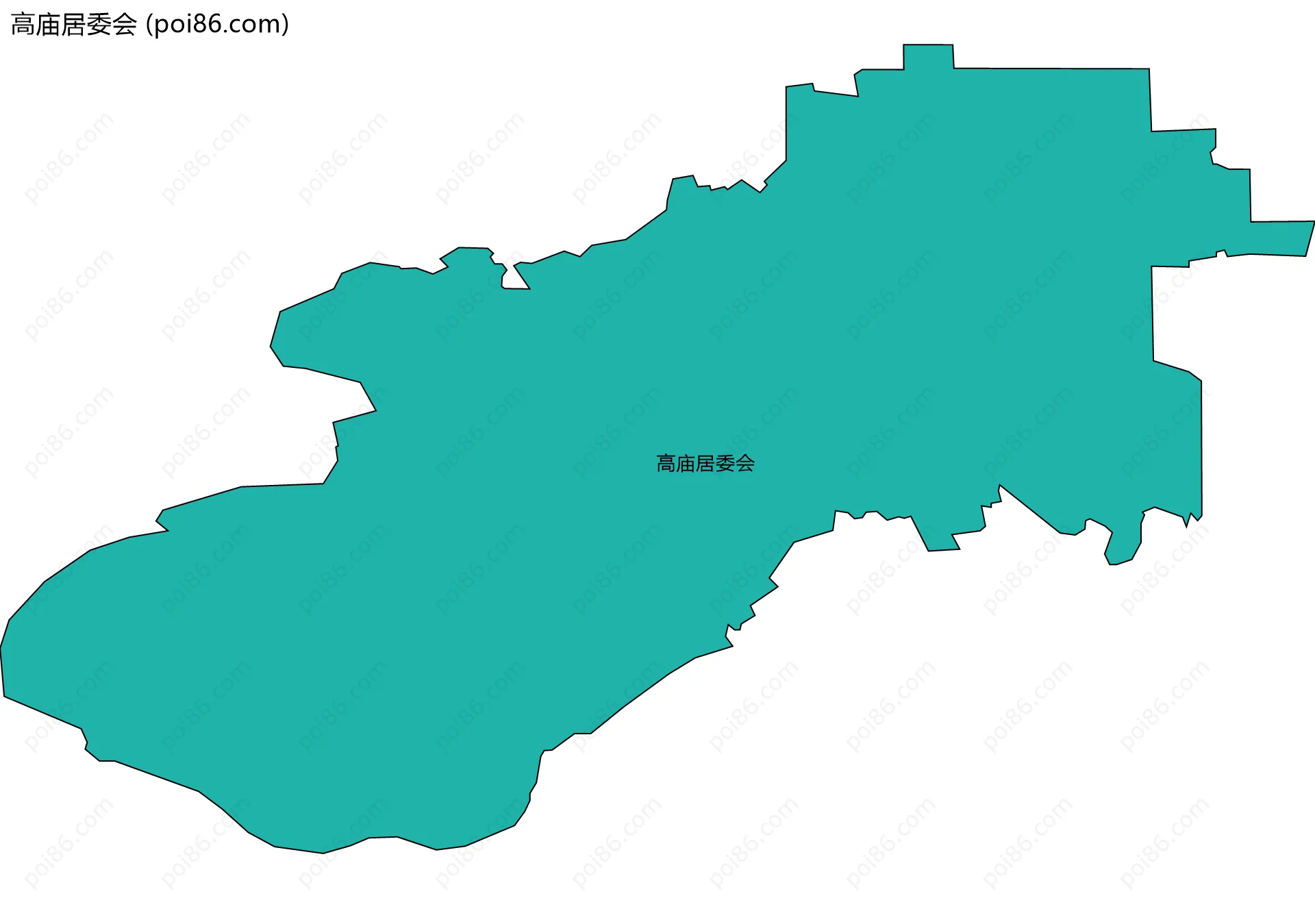 高庙居委会边界地图