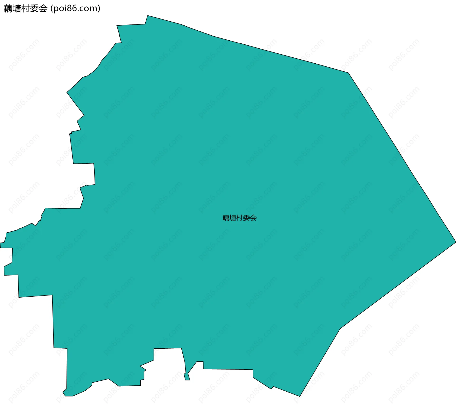 藕塘村委会边界地图