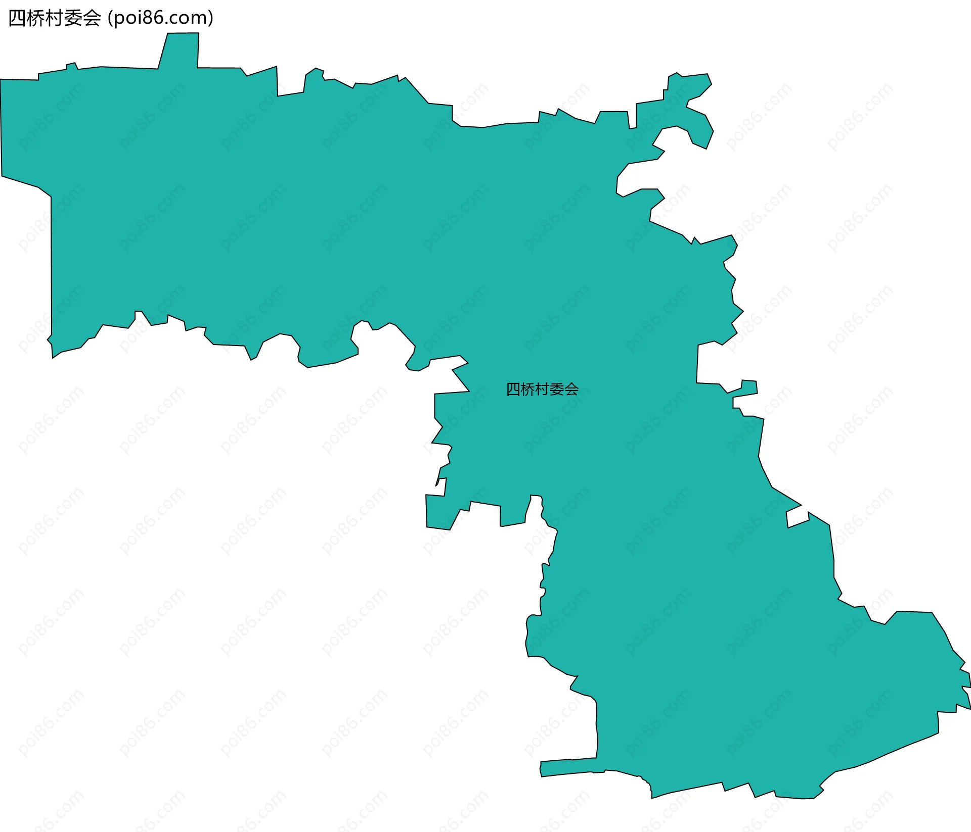 四桥村委会边界地图