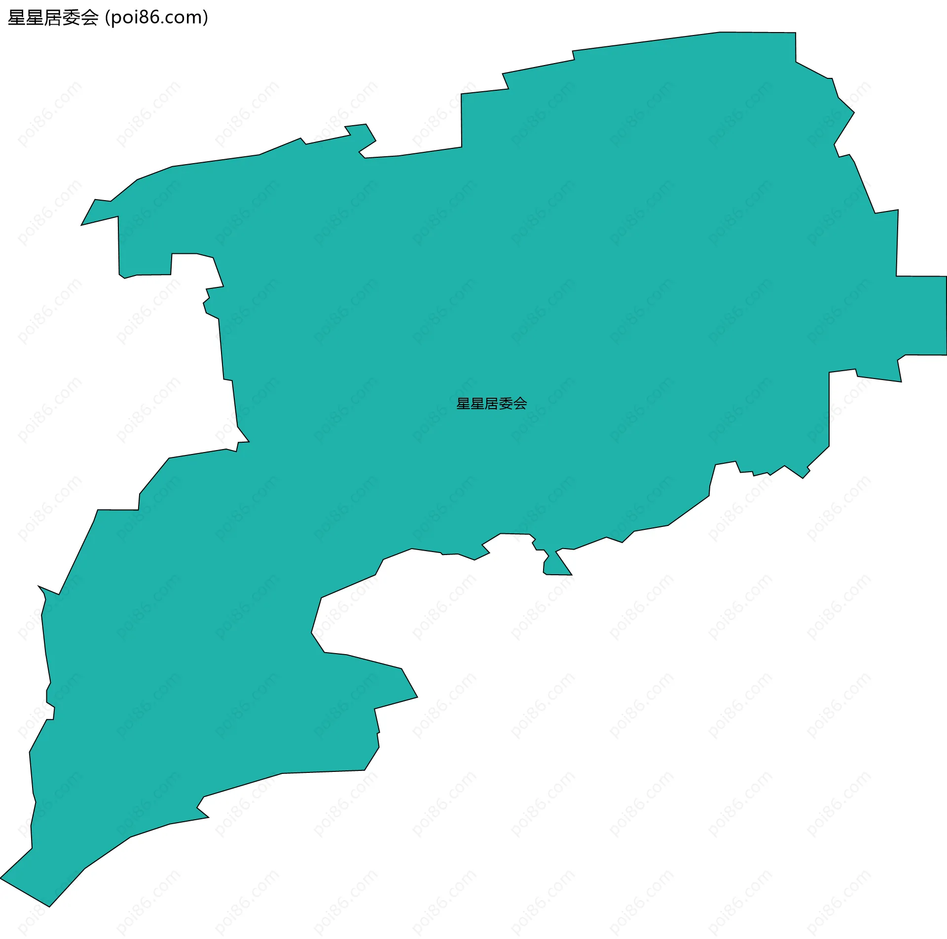 星星居委会边界地图