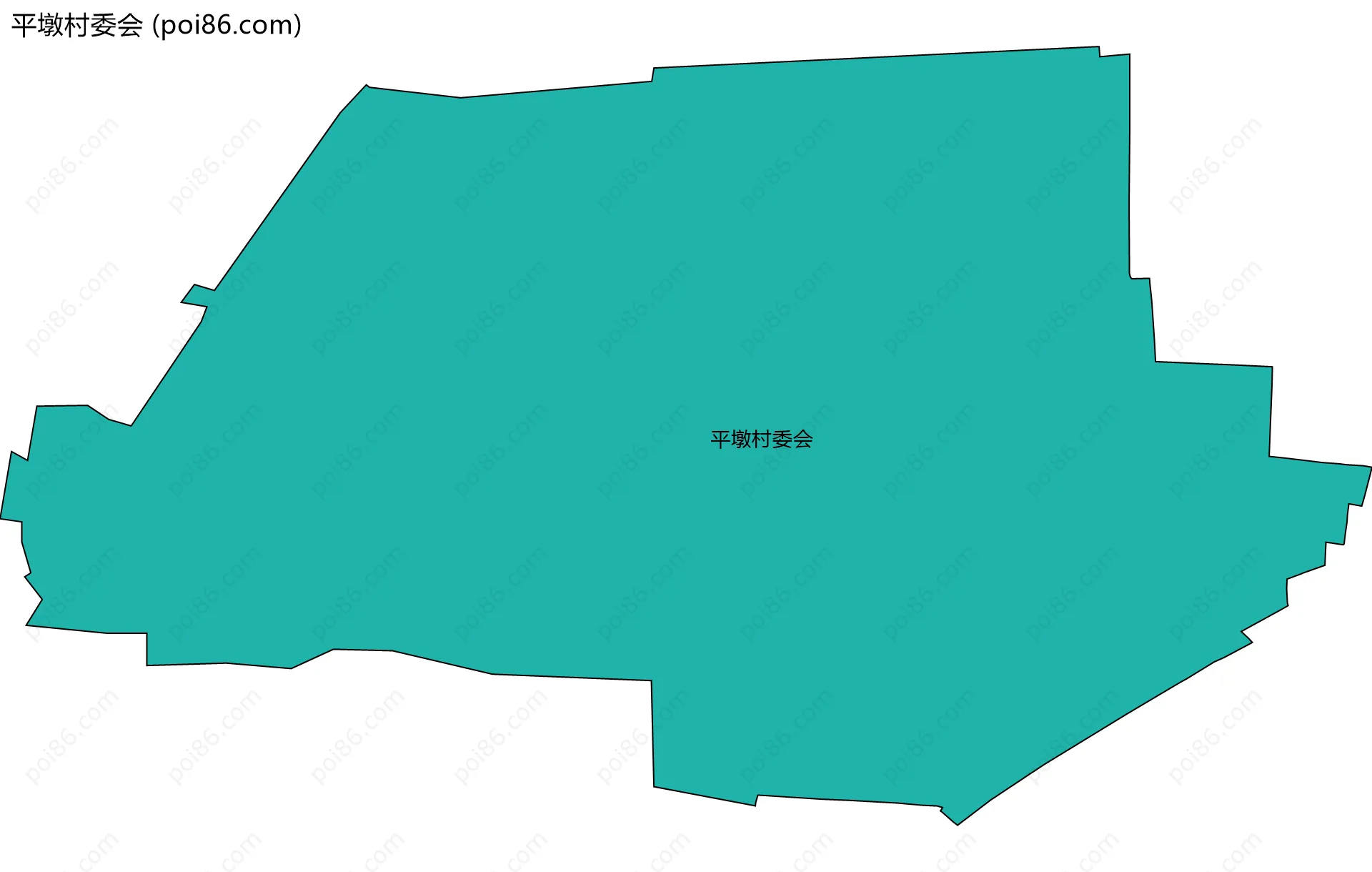 平墩村委会边界地图