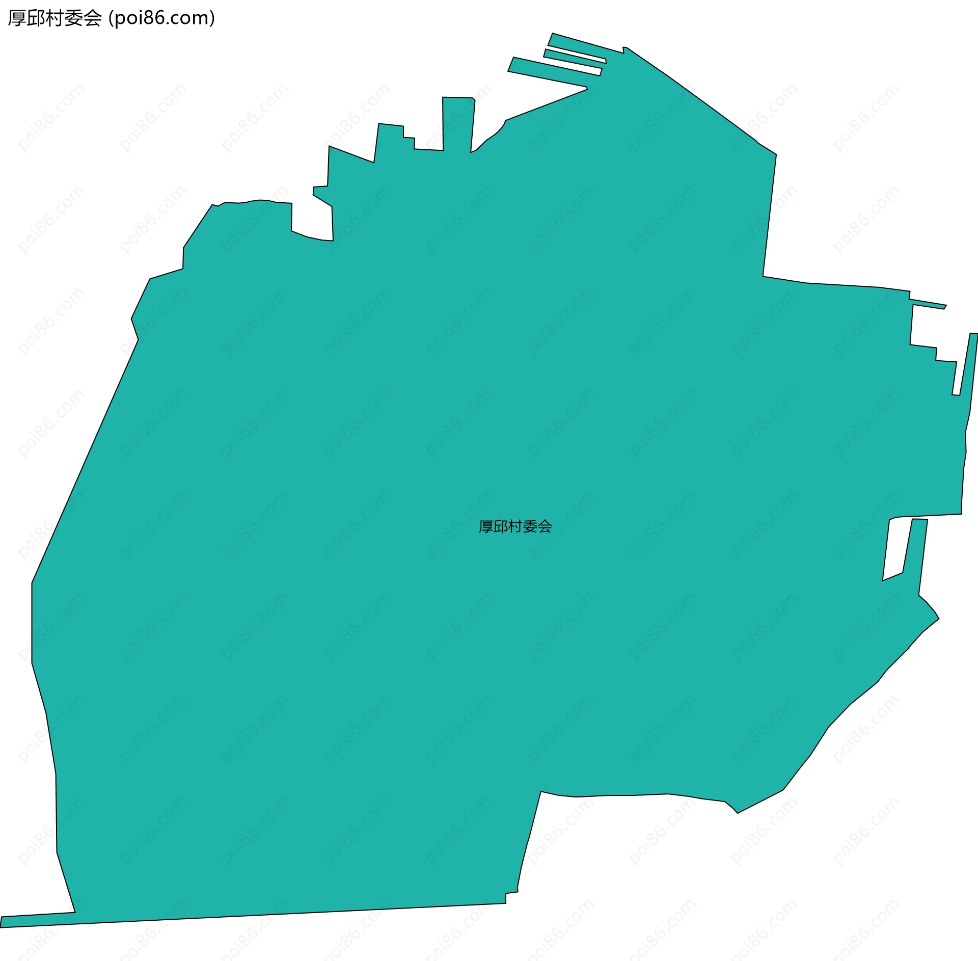 厚邱村委会边界地图
