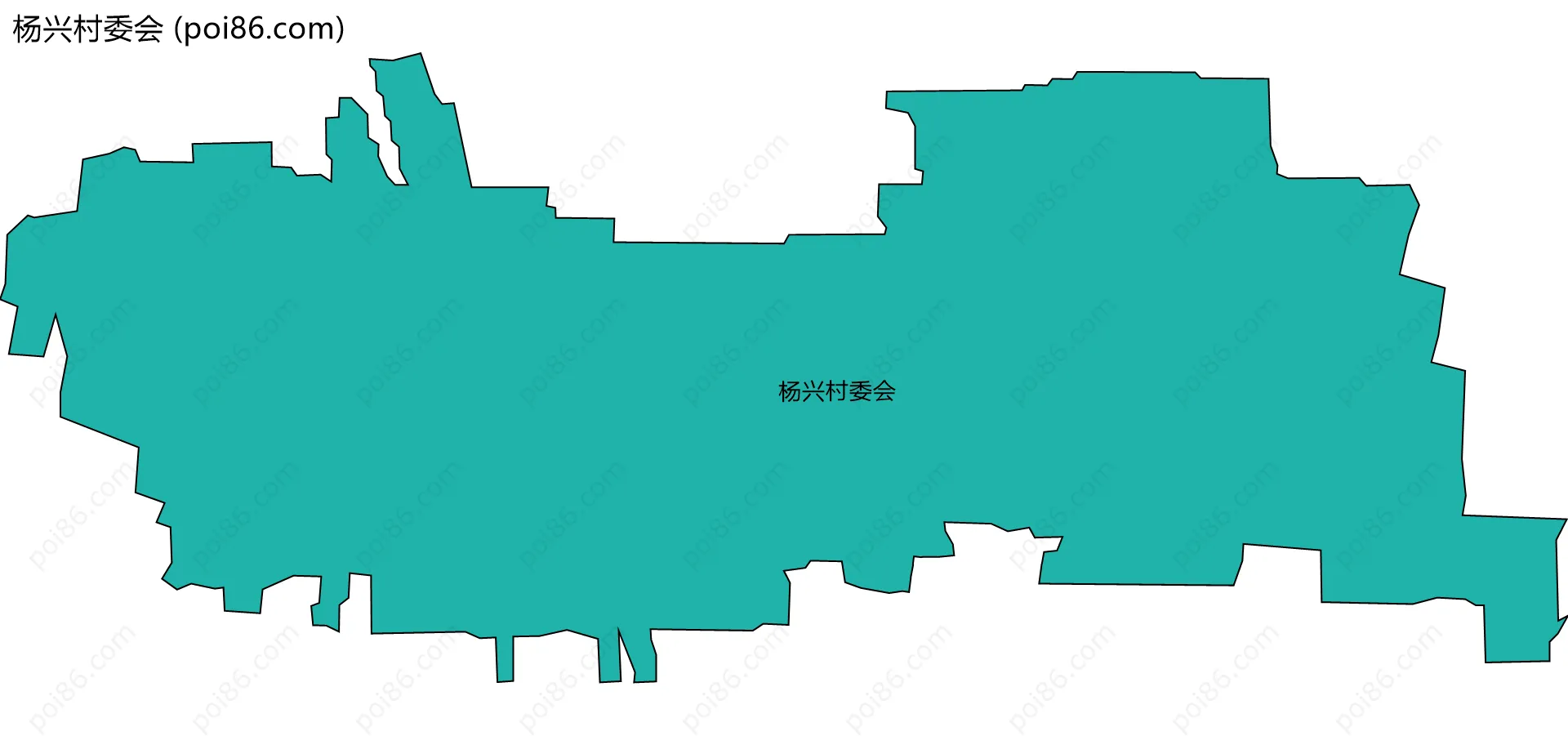 杨兴村委会边界地图