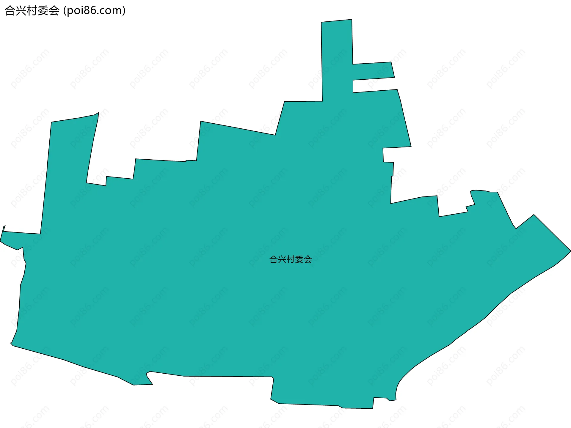 合兴村委会边界地图