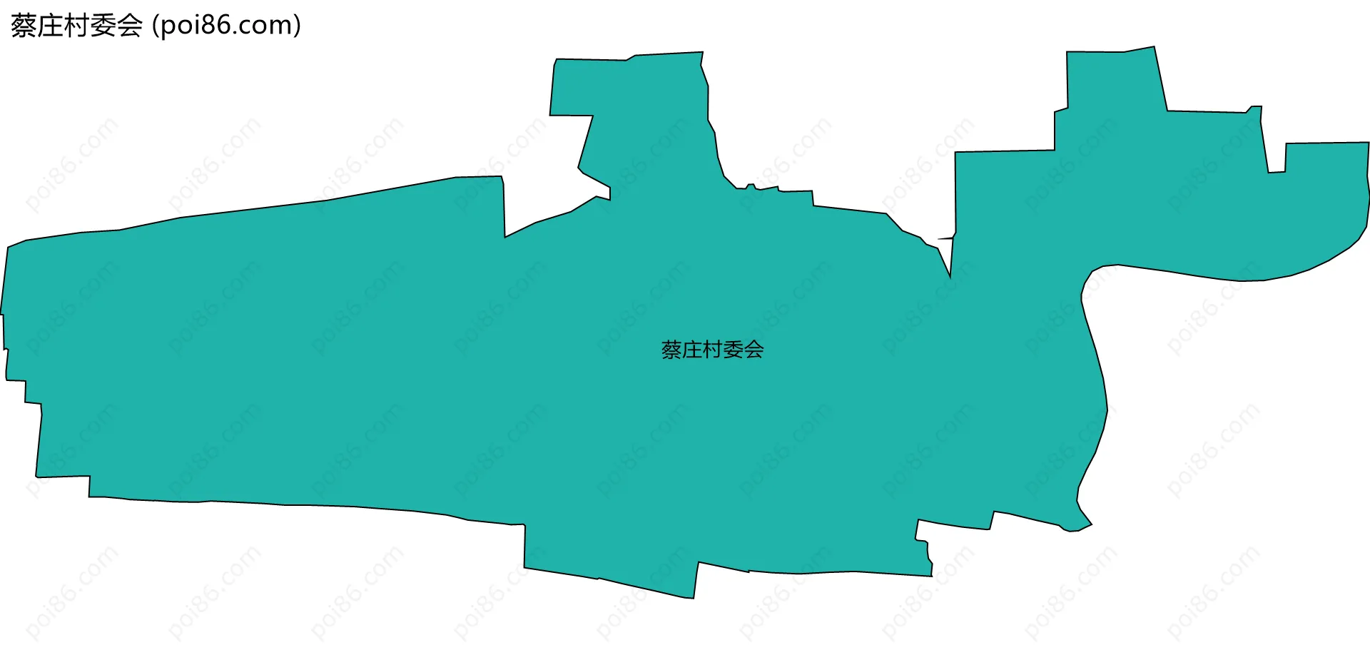 蔡庄村委会边界地图