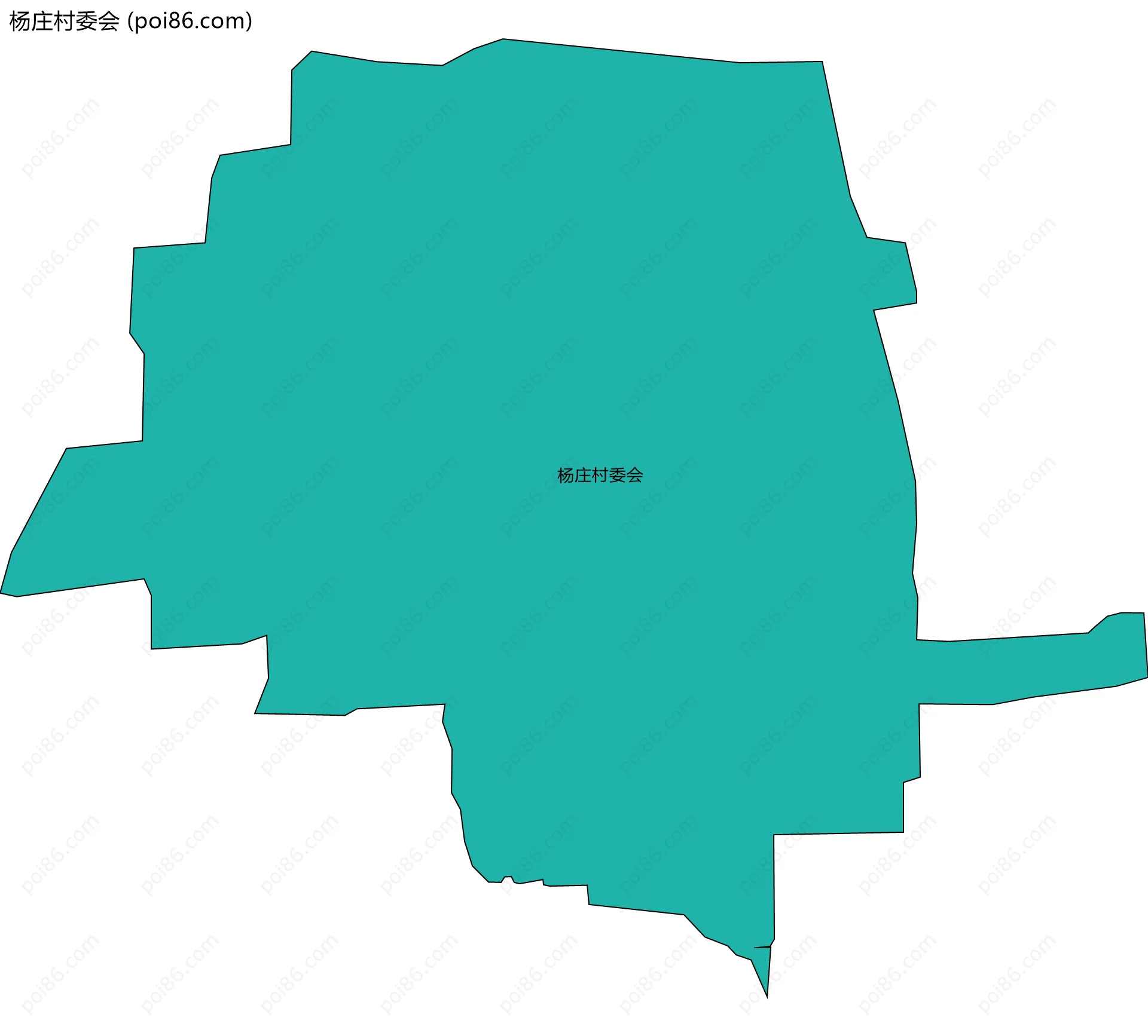 杨庄村委会边界地图