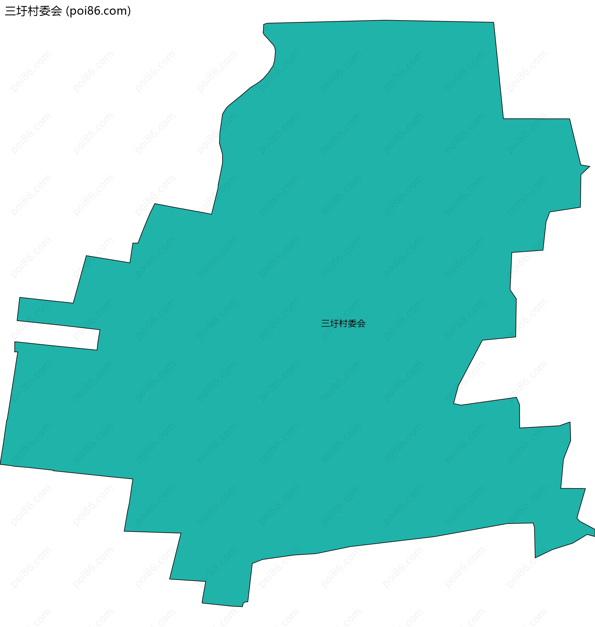 三圩村委会边界地图