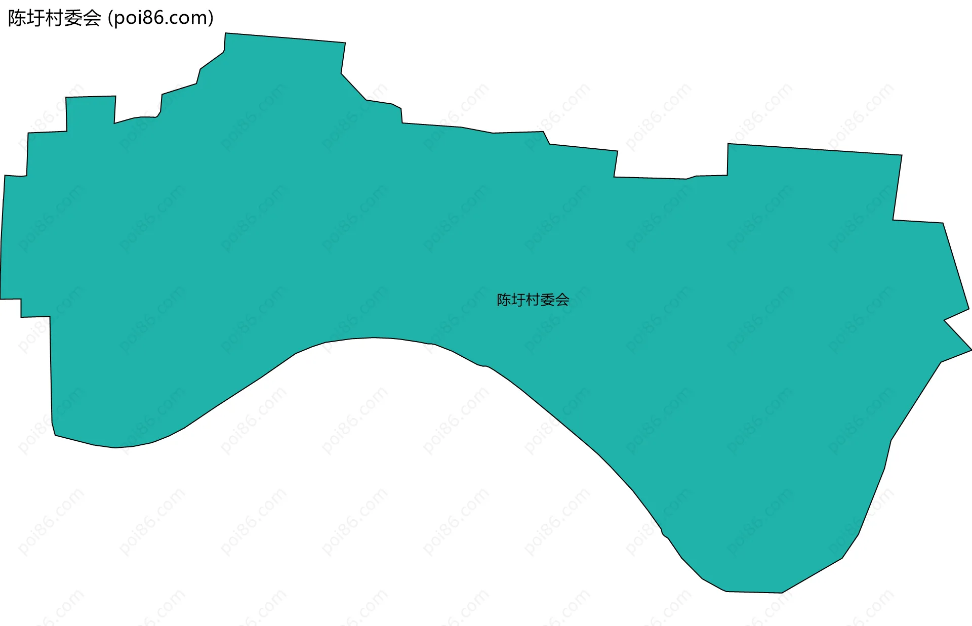 陈圩村委会边界地图