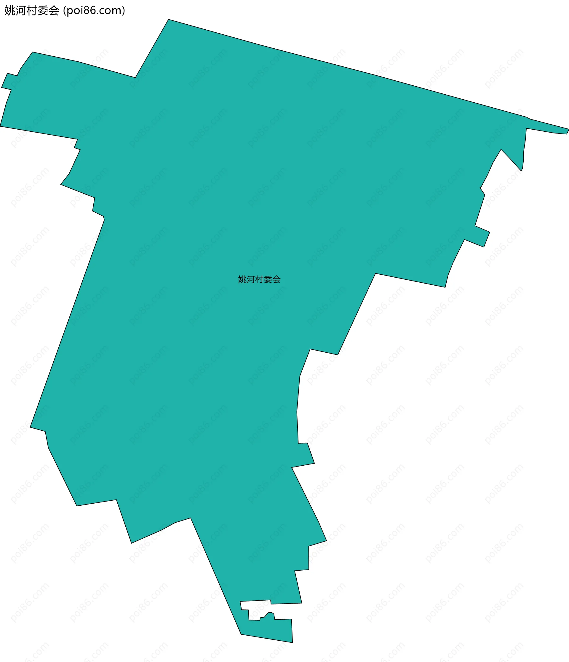 姚河村委会边界地图