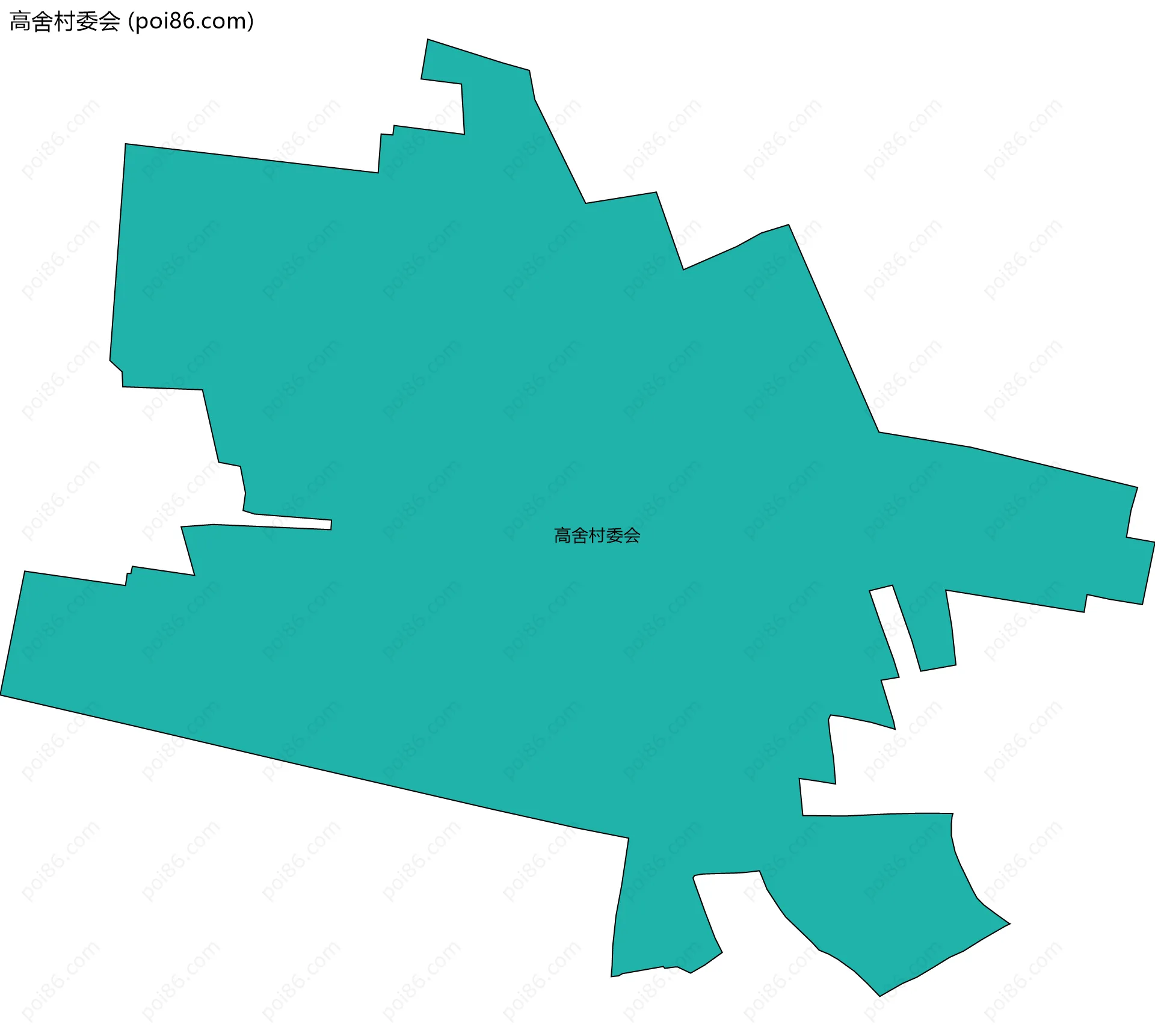 高舍村委会边界地图
