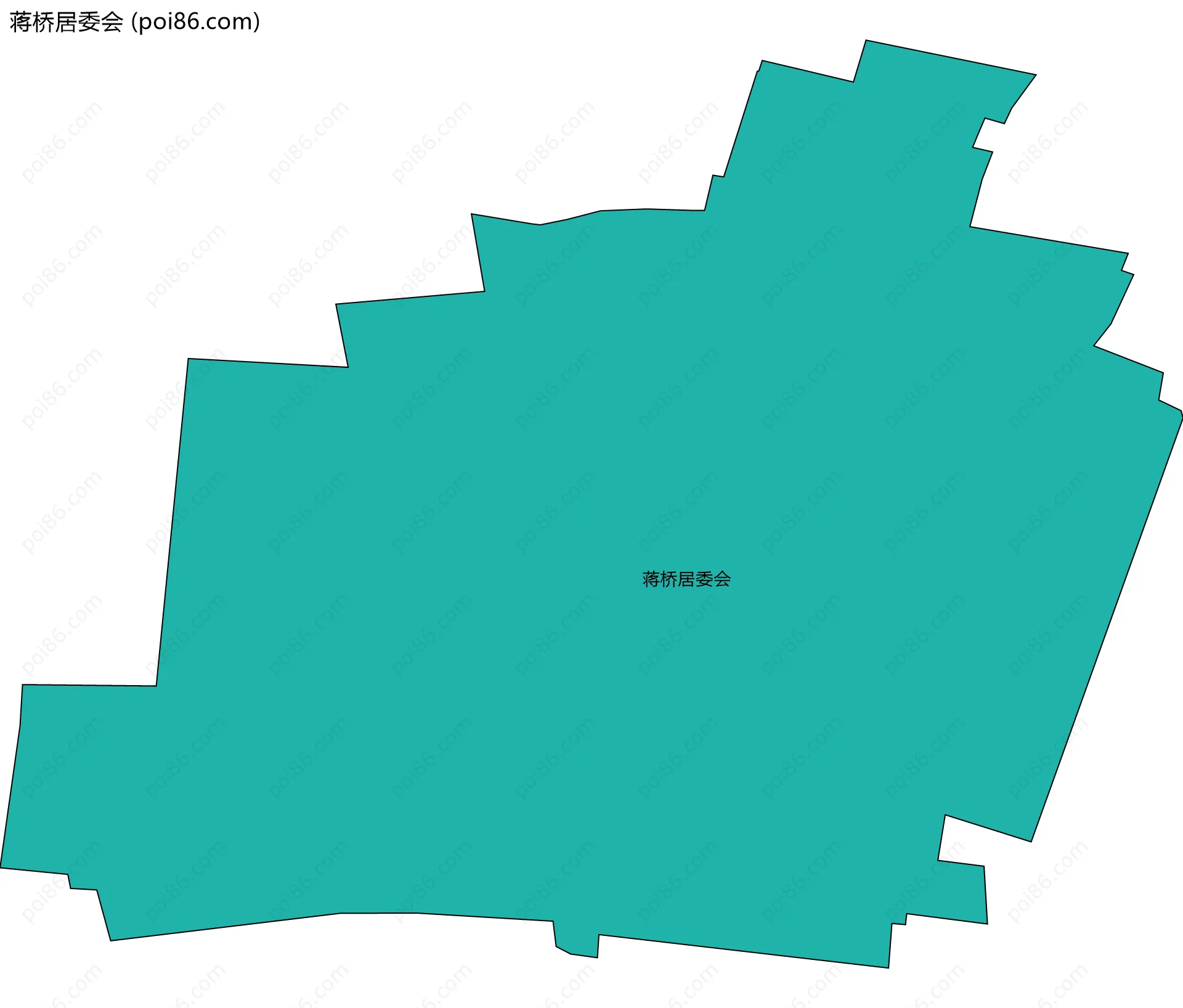 蒋桥居委会边界地图