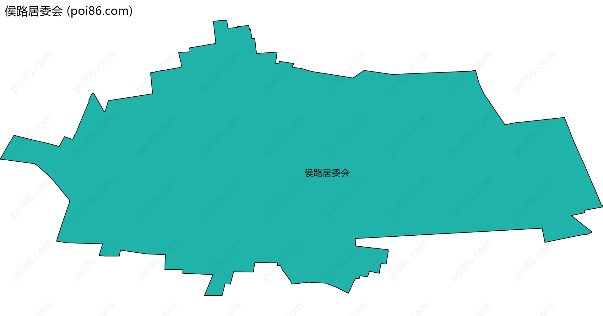 侯路居委会边界地图