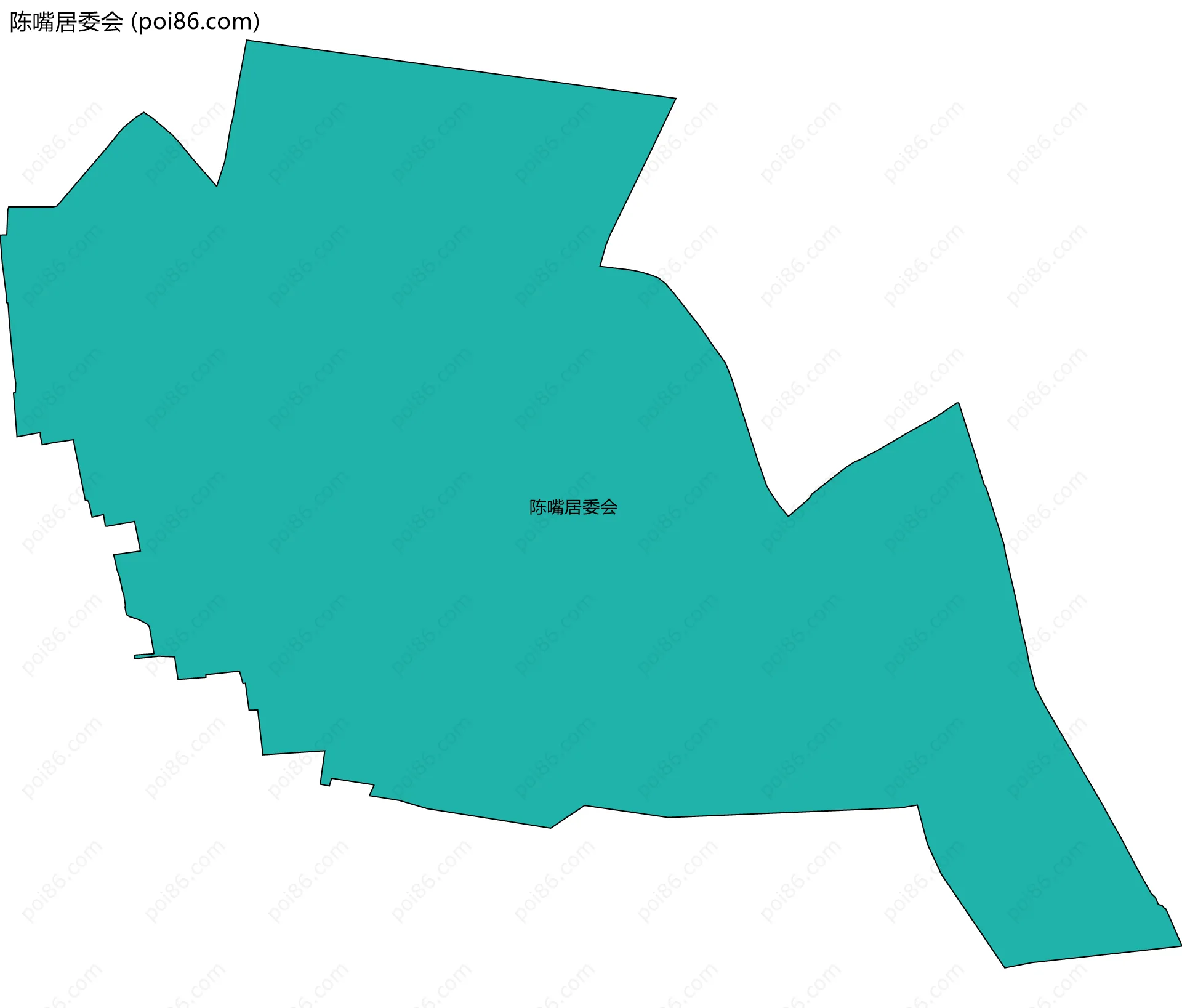 陈嘴居委会边界地图