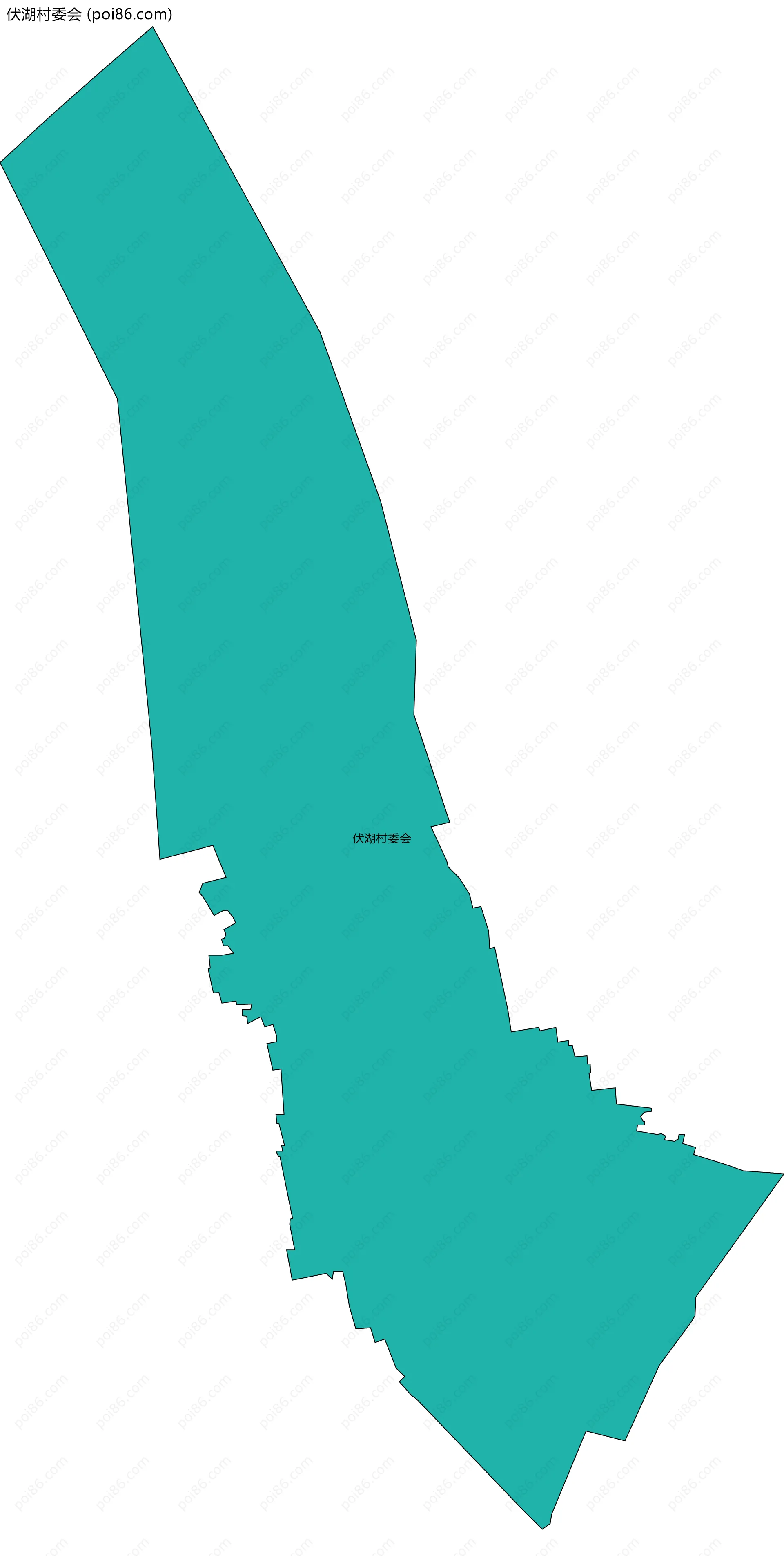 伏湖村委会边界地图