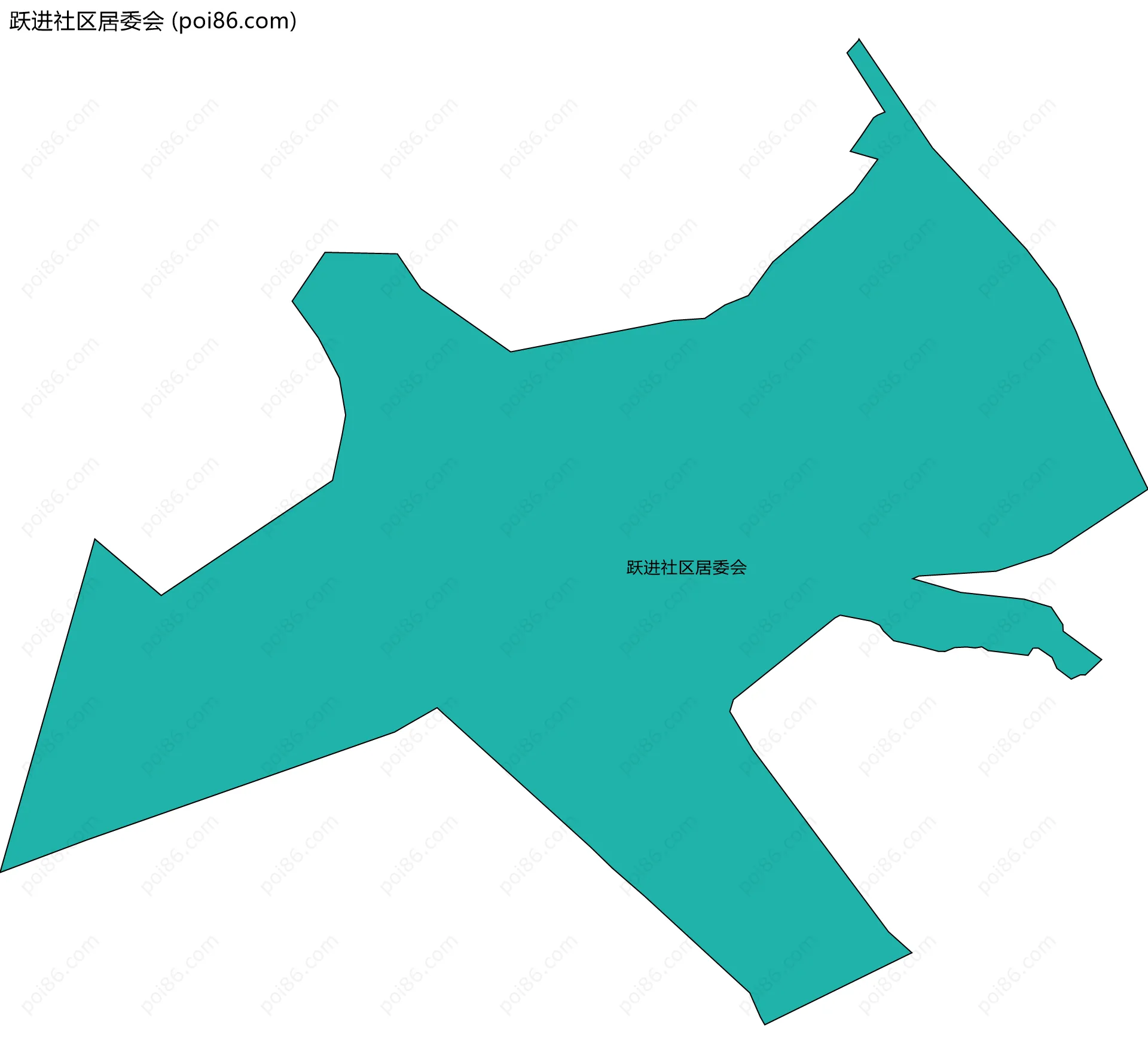 跃进社区居委会边界地图