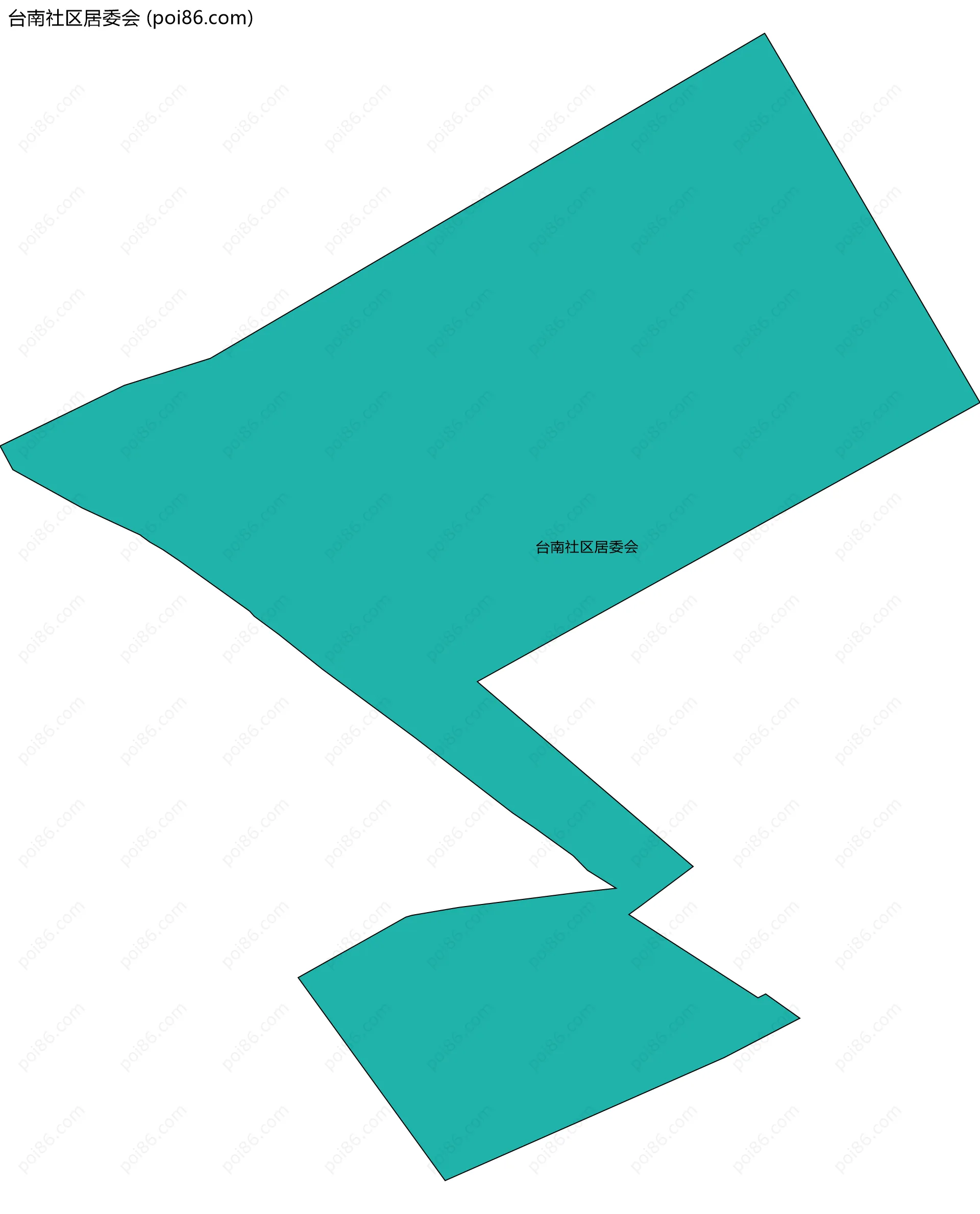 台南社区居委会边界地图