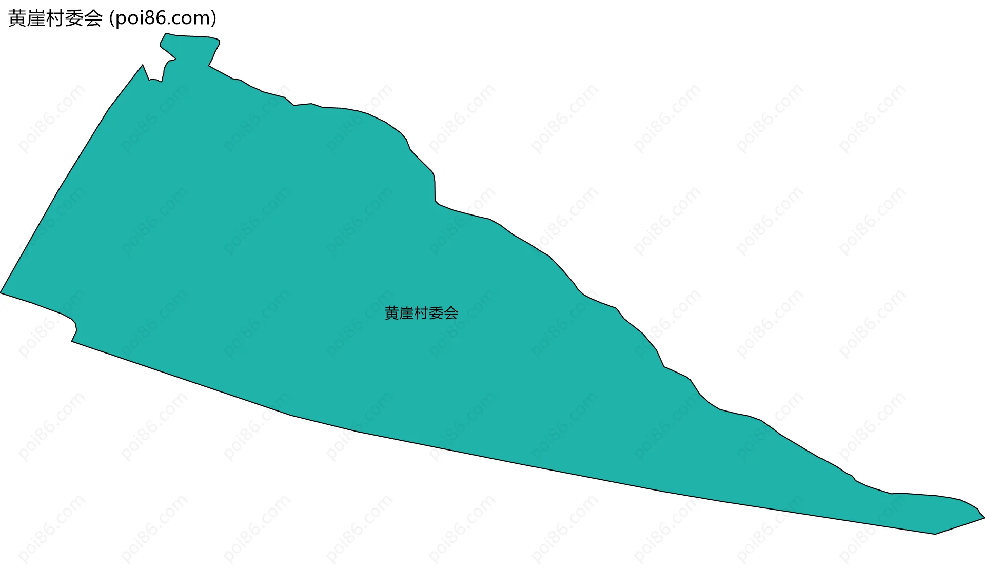 黄崖村委会边界地图