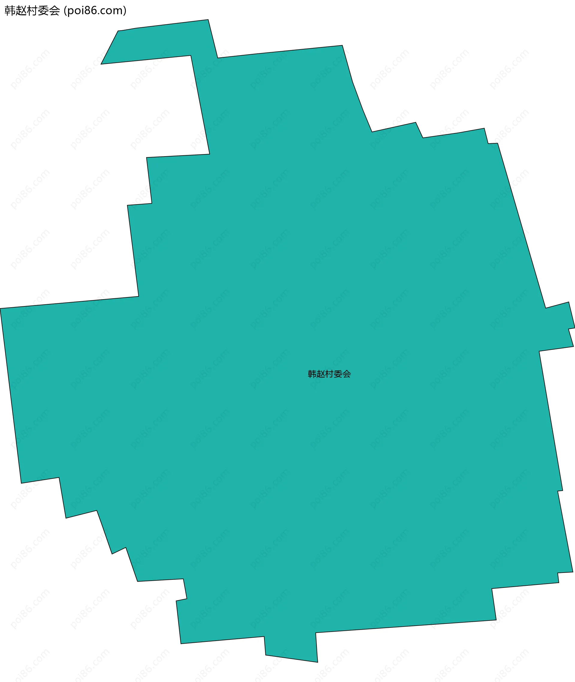 韩赵村委会边界地图