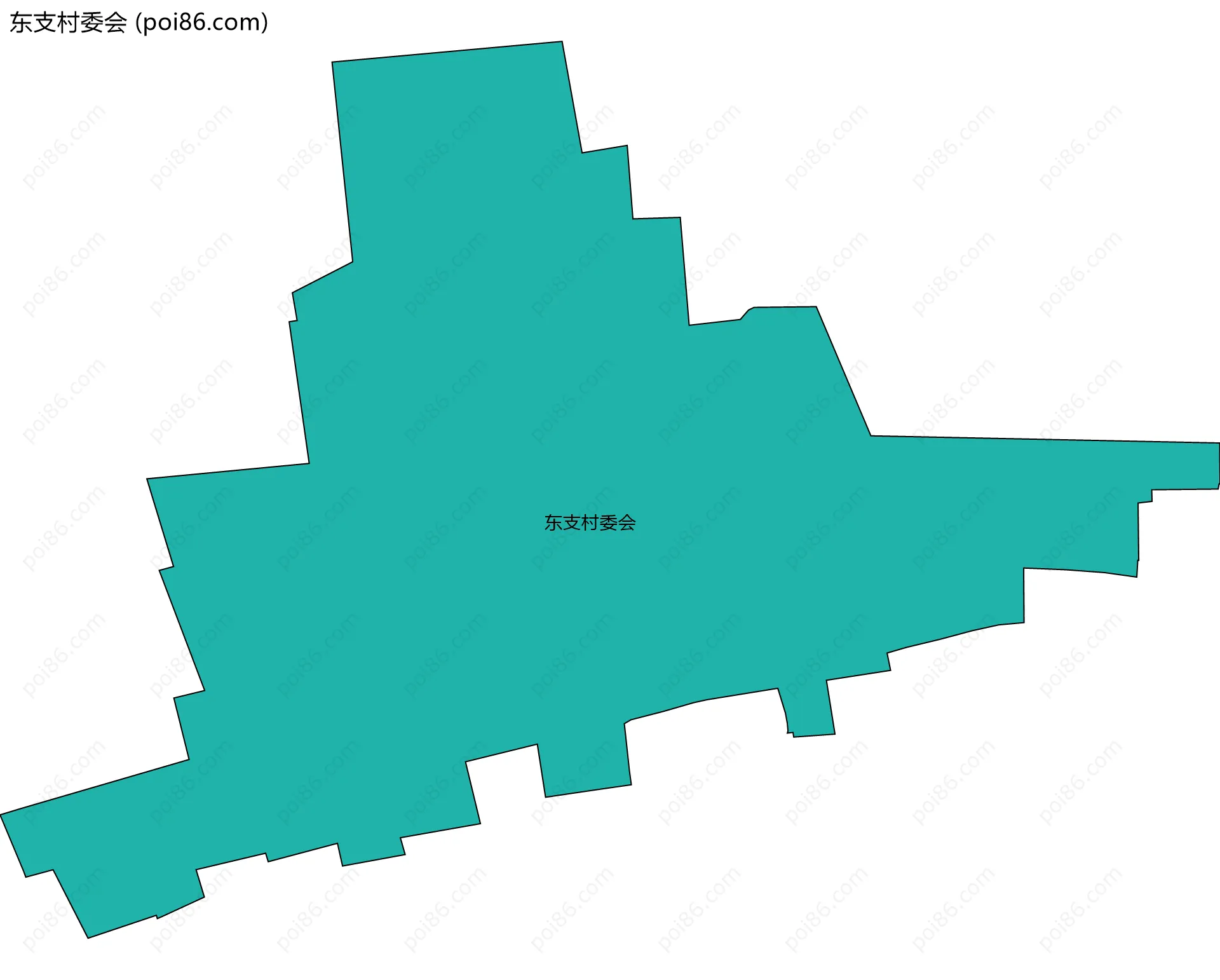 东支村委会边界地图