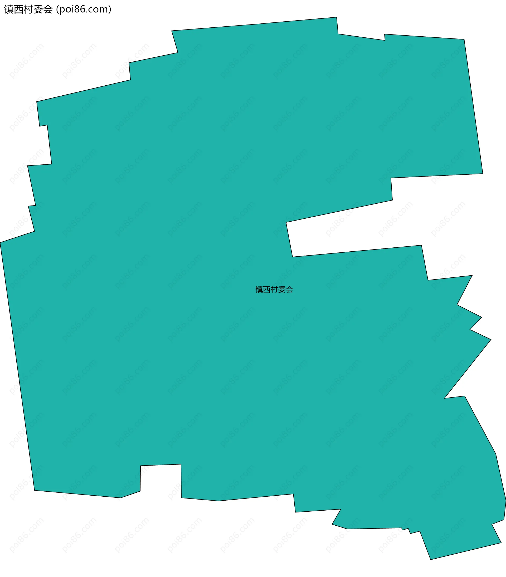 镇西村委会边界地图