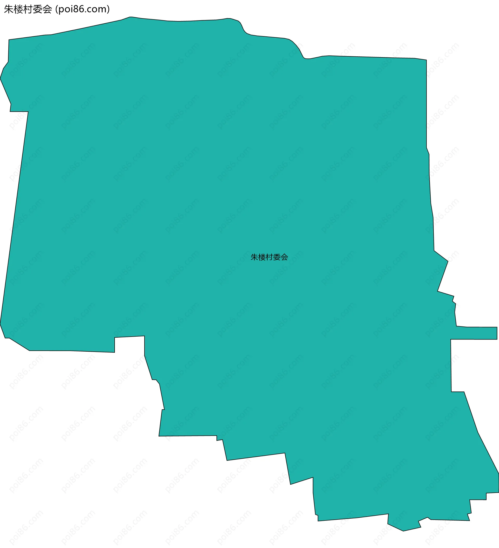 朱楼村委会边界地图
