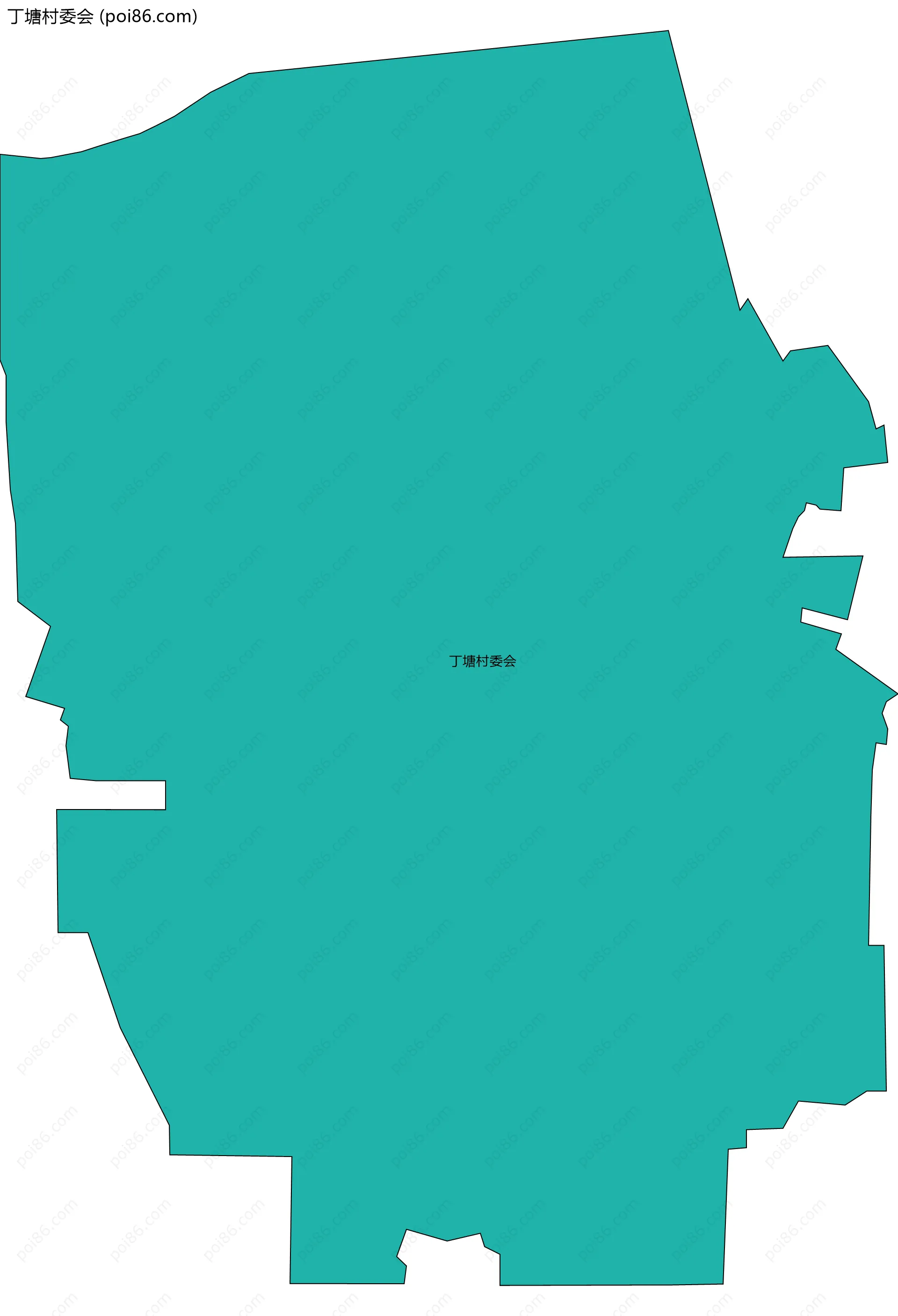 丁塘村委会边界地图
