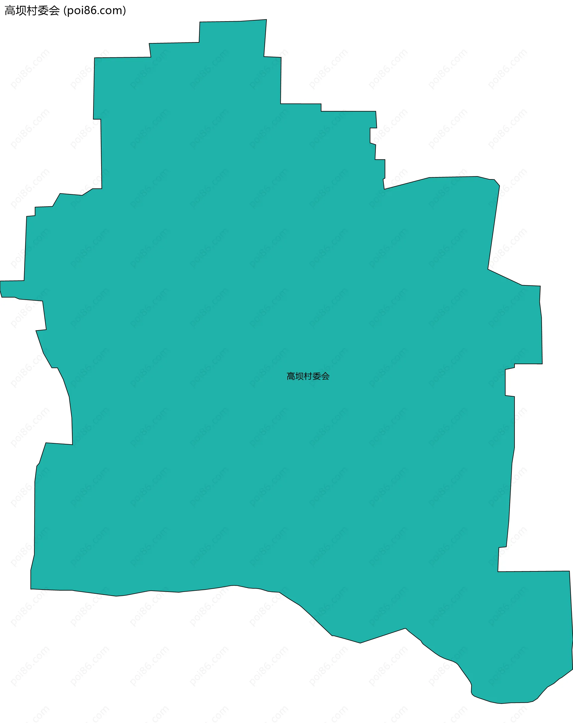 高坝村委会边界地图