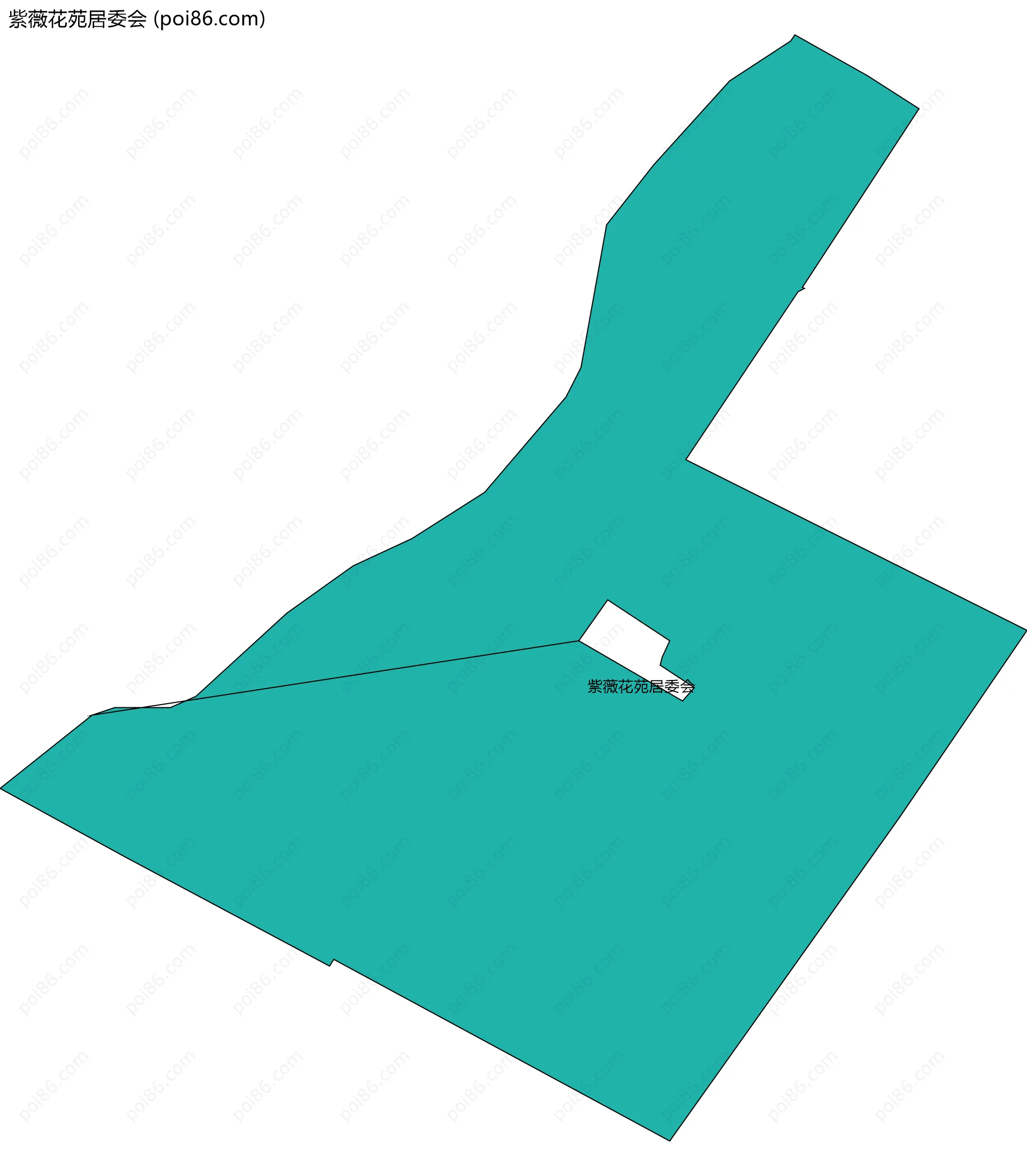 紫薇花苑居委会边界地图