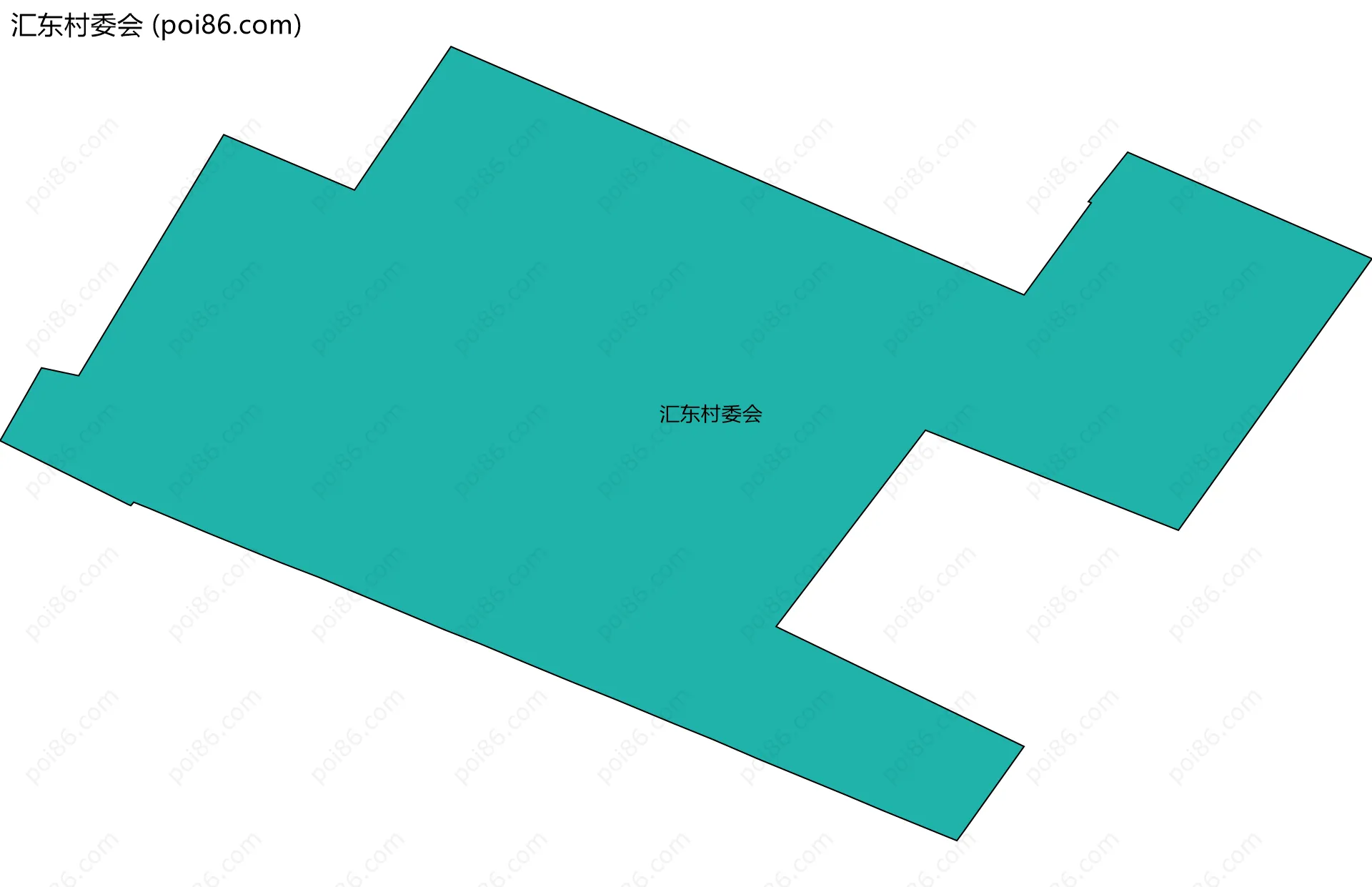 汇东村委会边界地图