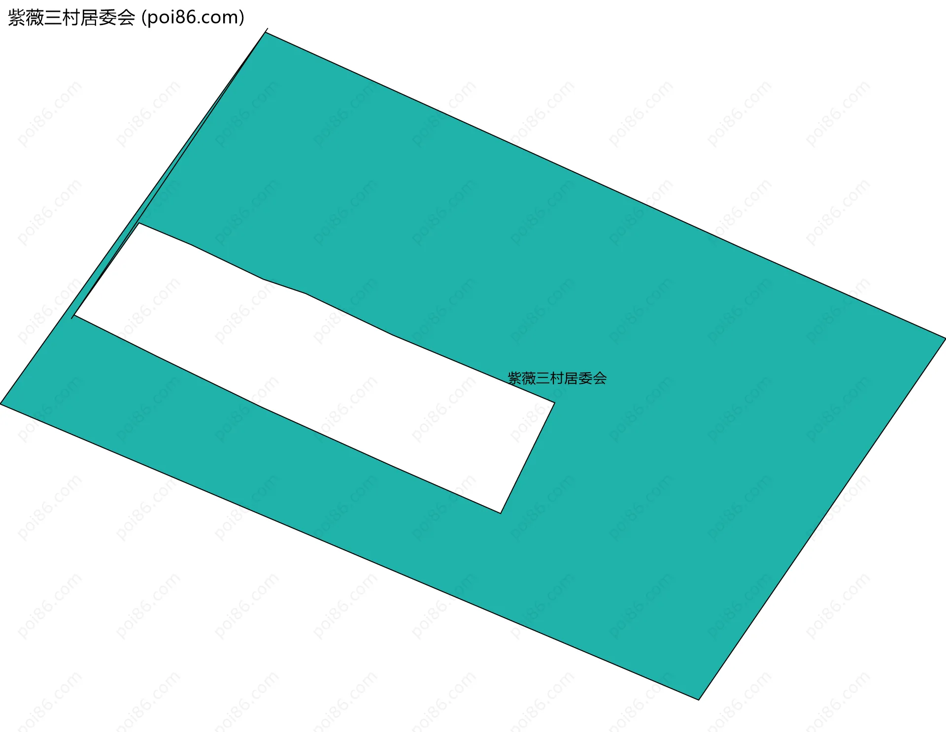 紫薇三村居委会边界地图