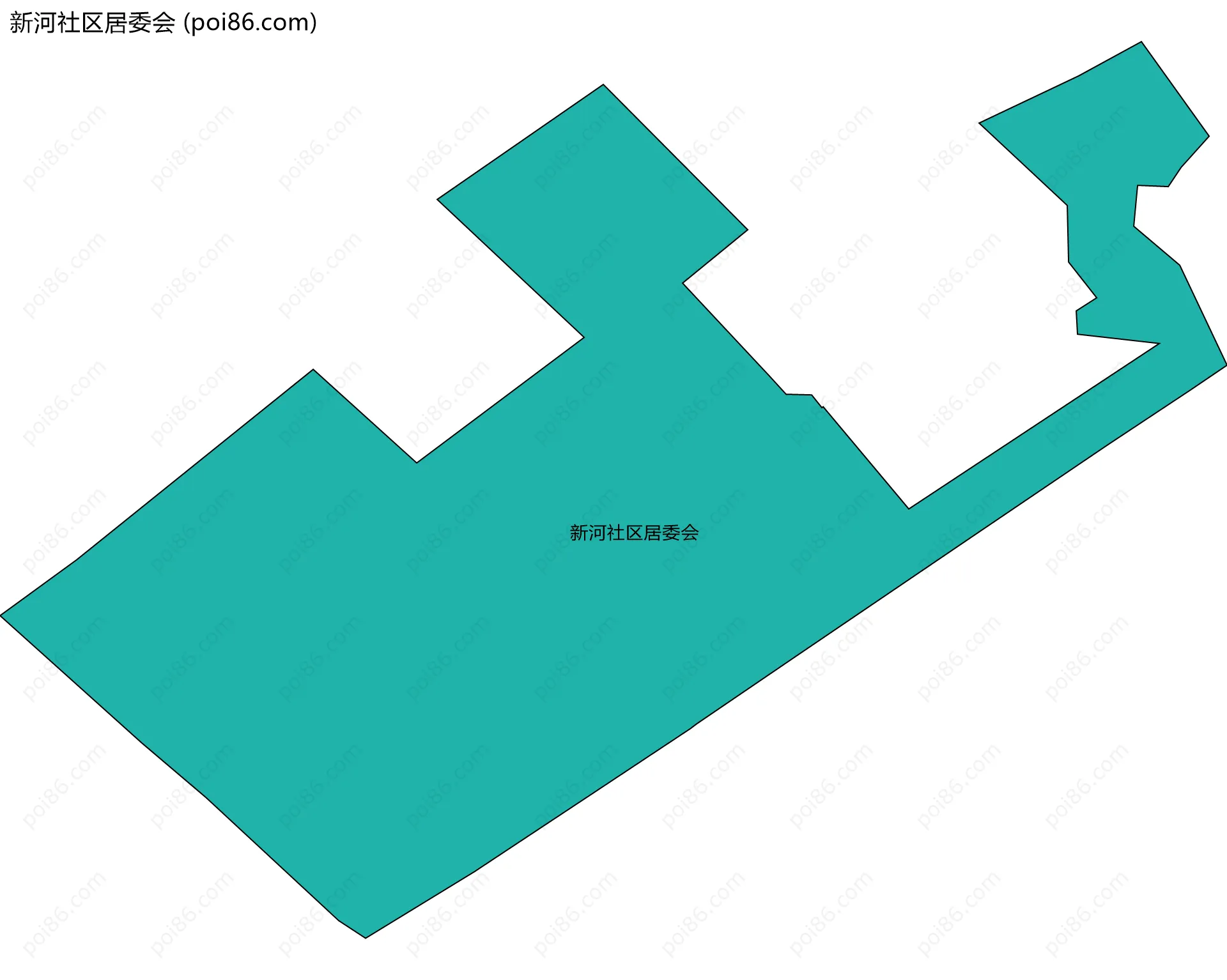 新河社区居委会边界地图