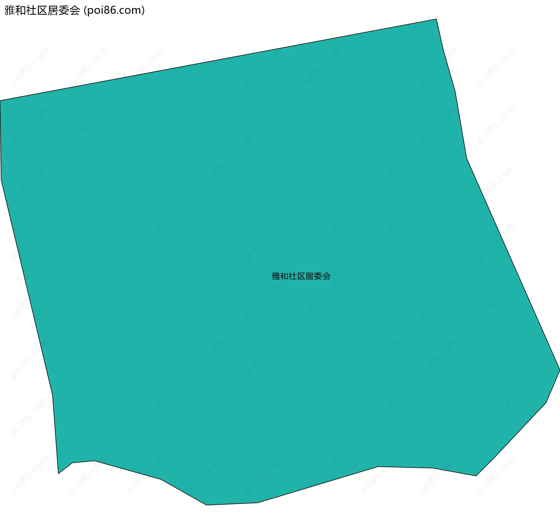 雅和社区居委会边界地图