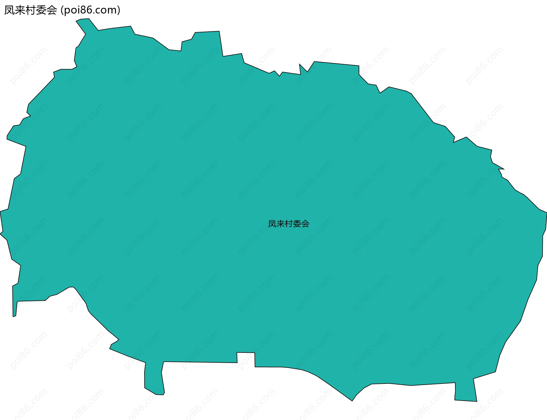 凤来村委会边界地图