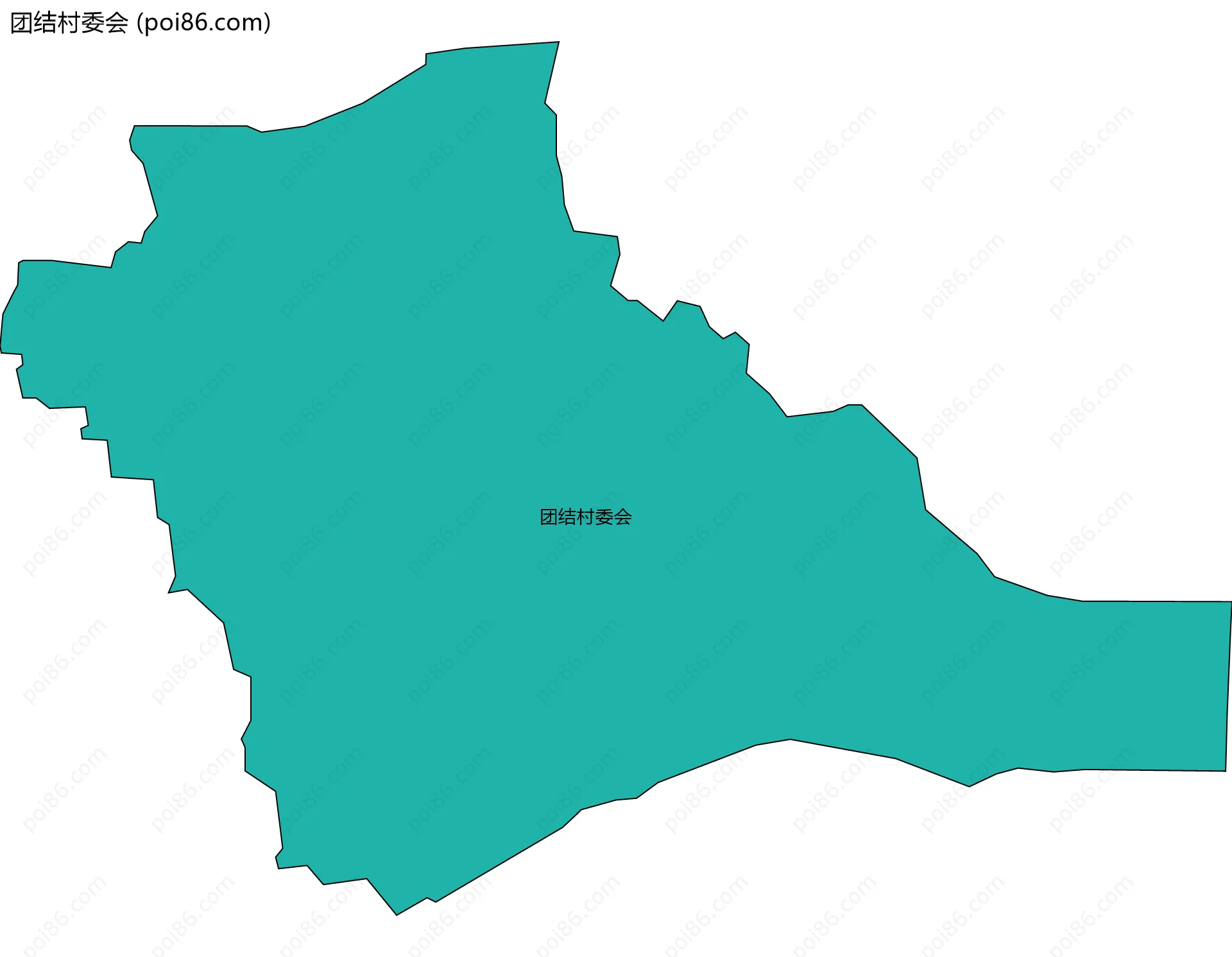 团结村委会边界地图