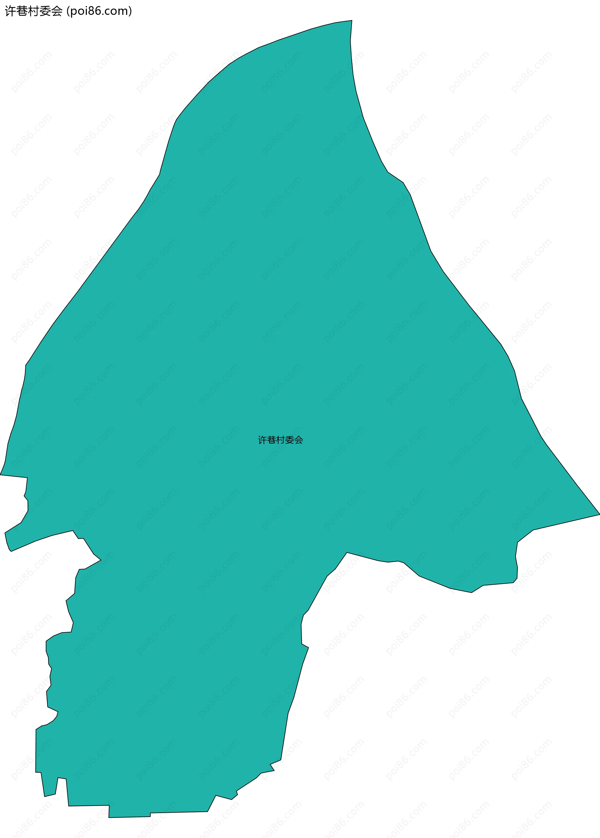 许巷村委会边界地图