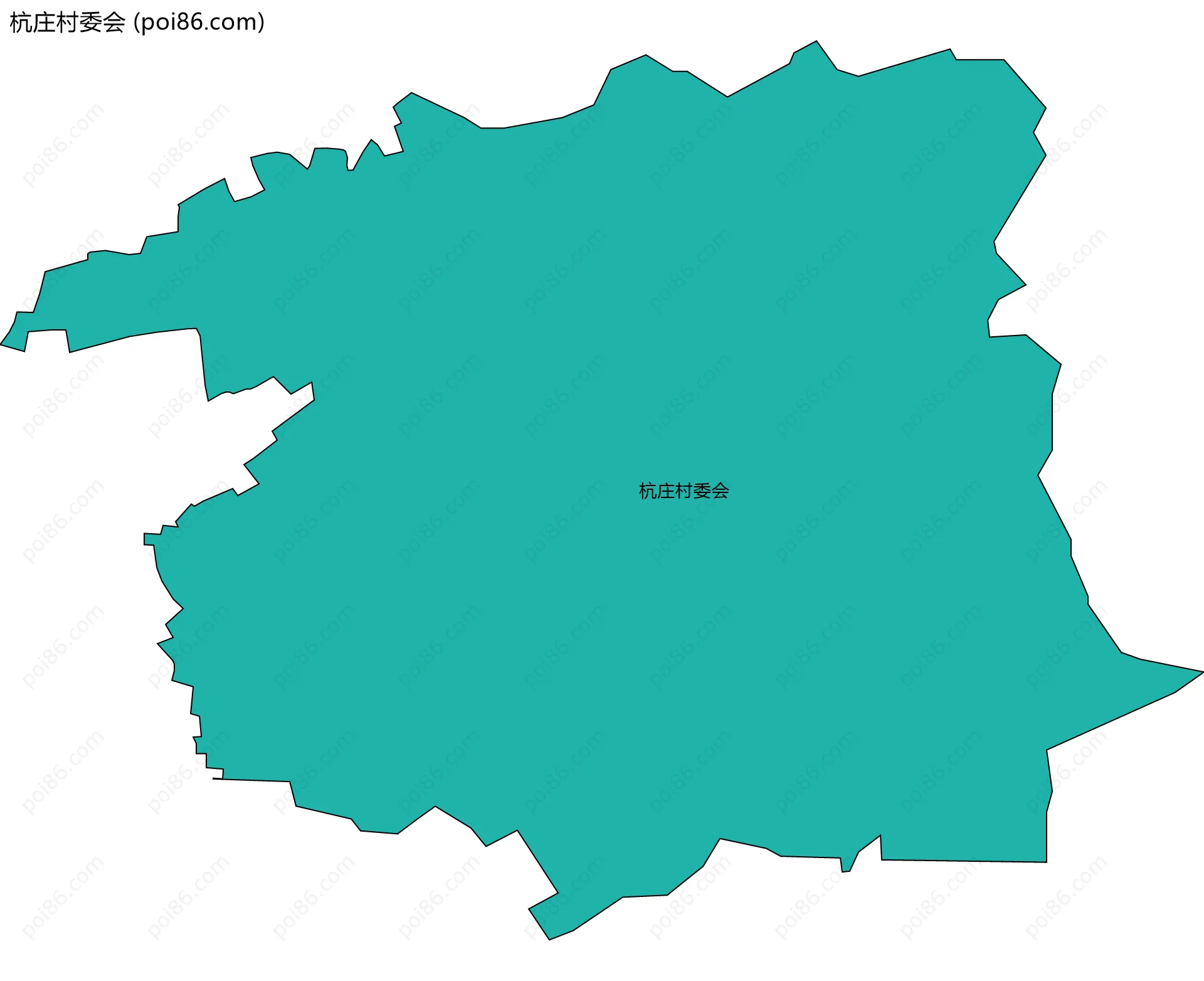 杭庄村委会边界地图