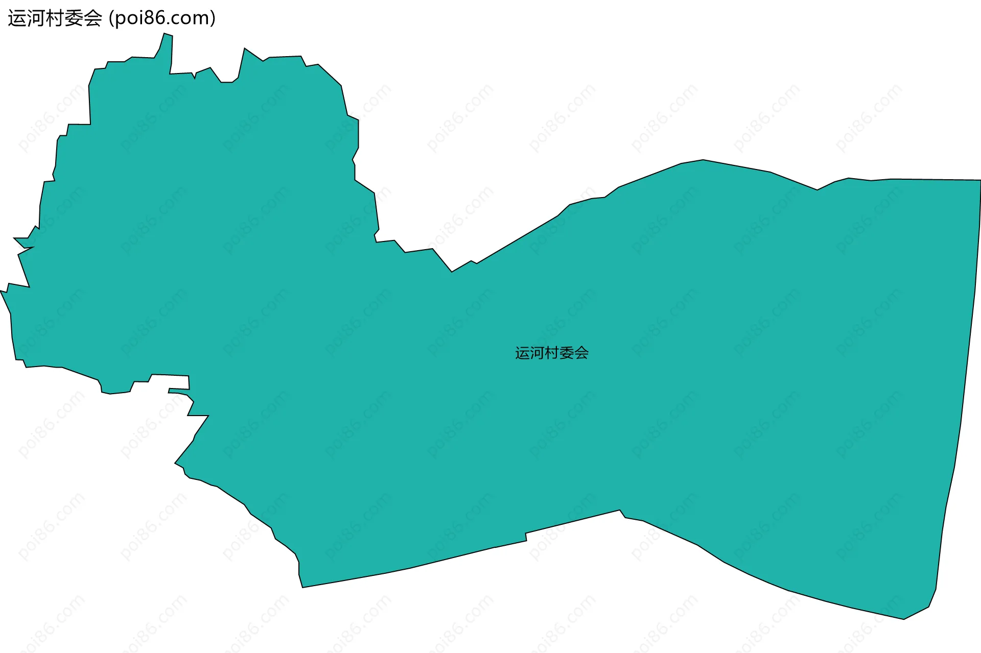 运河村委会边界地图