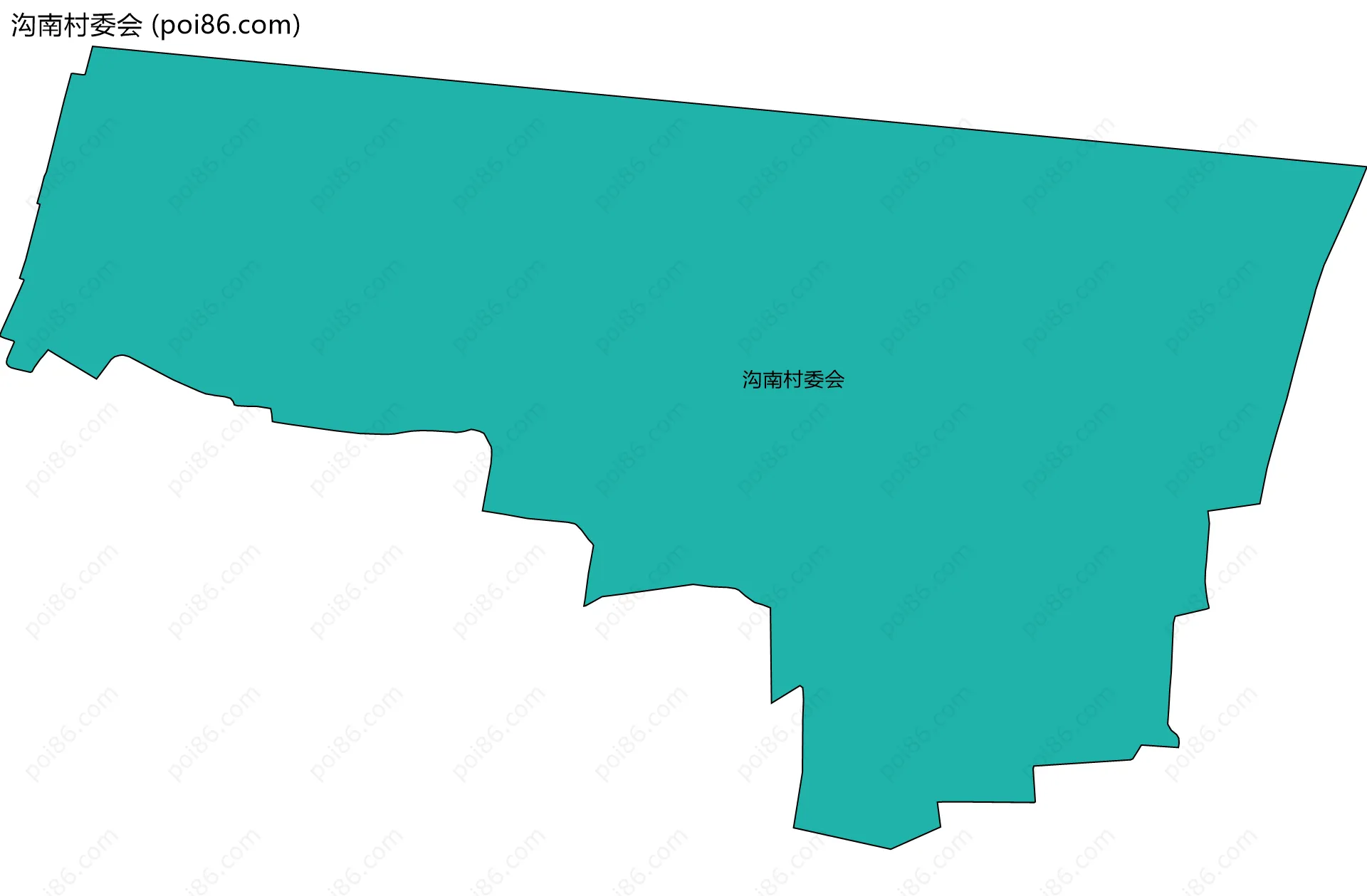 沟南村委会边界地图