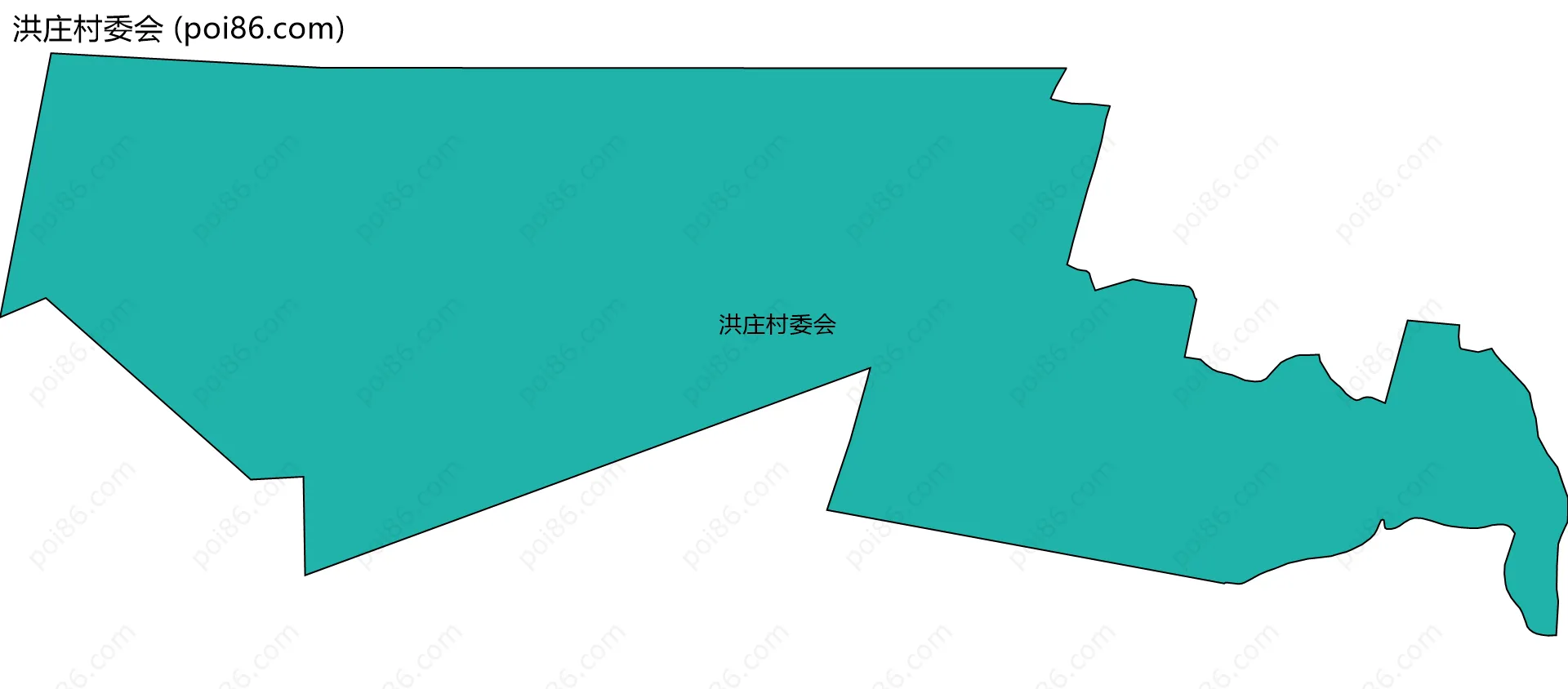 洪庄村委会边界地图