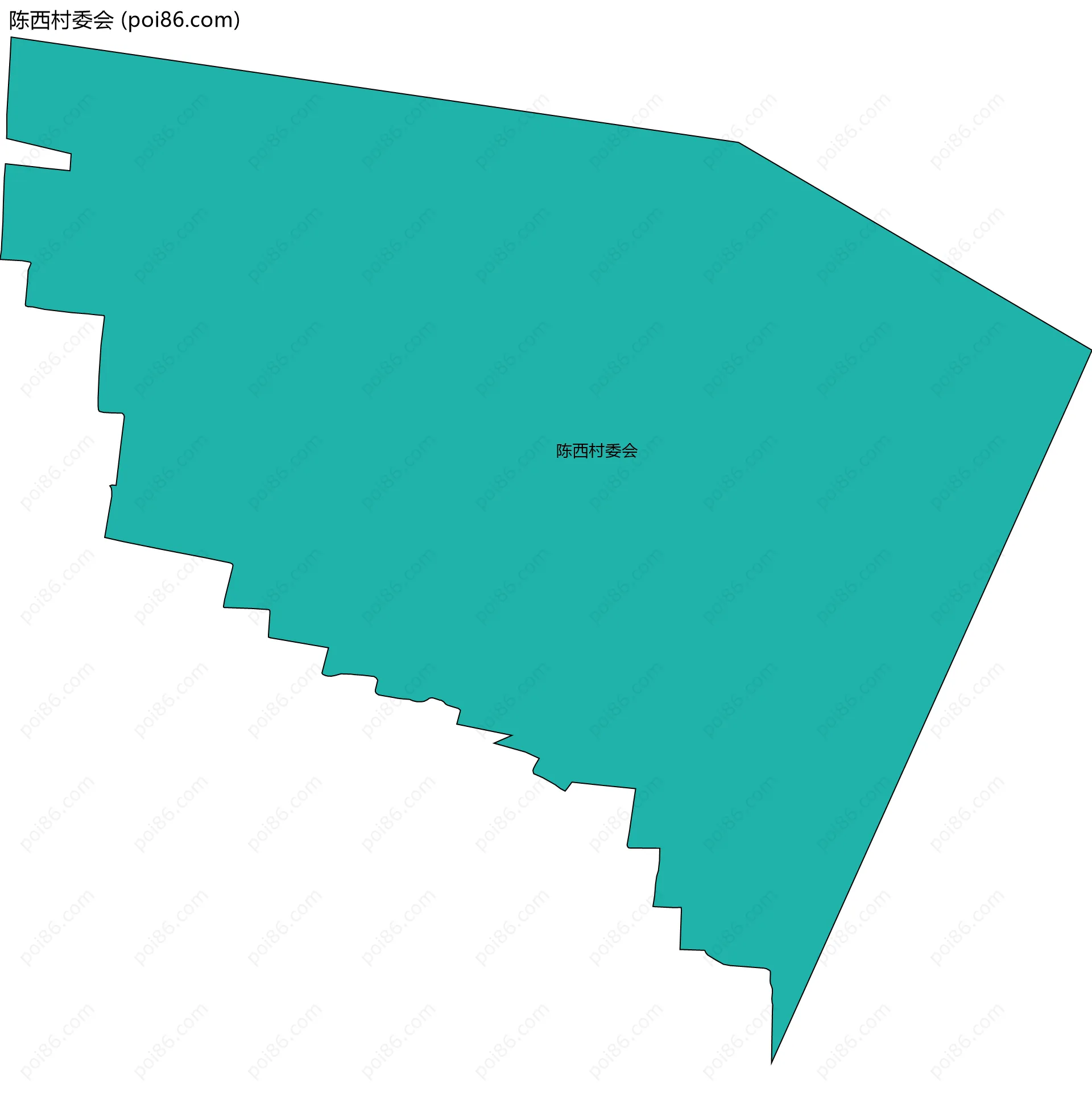 陈西村委会边界地图
