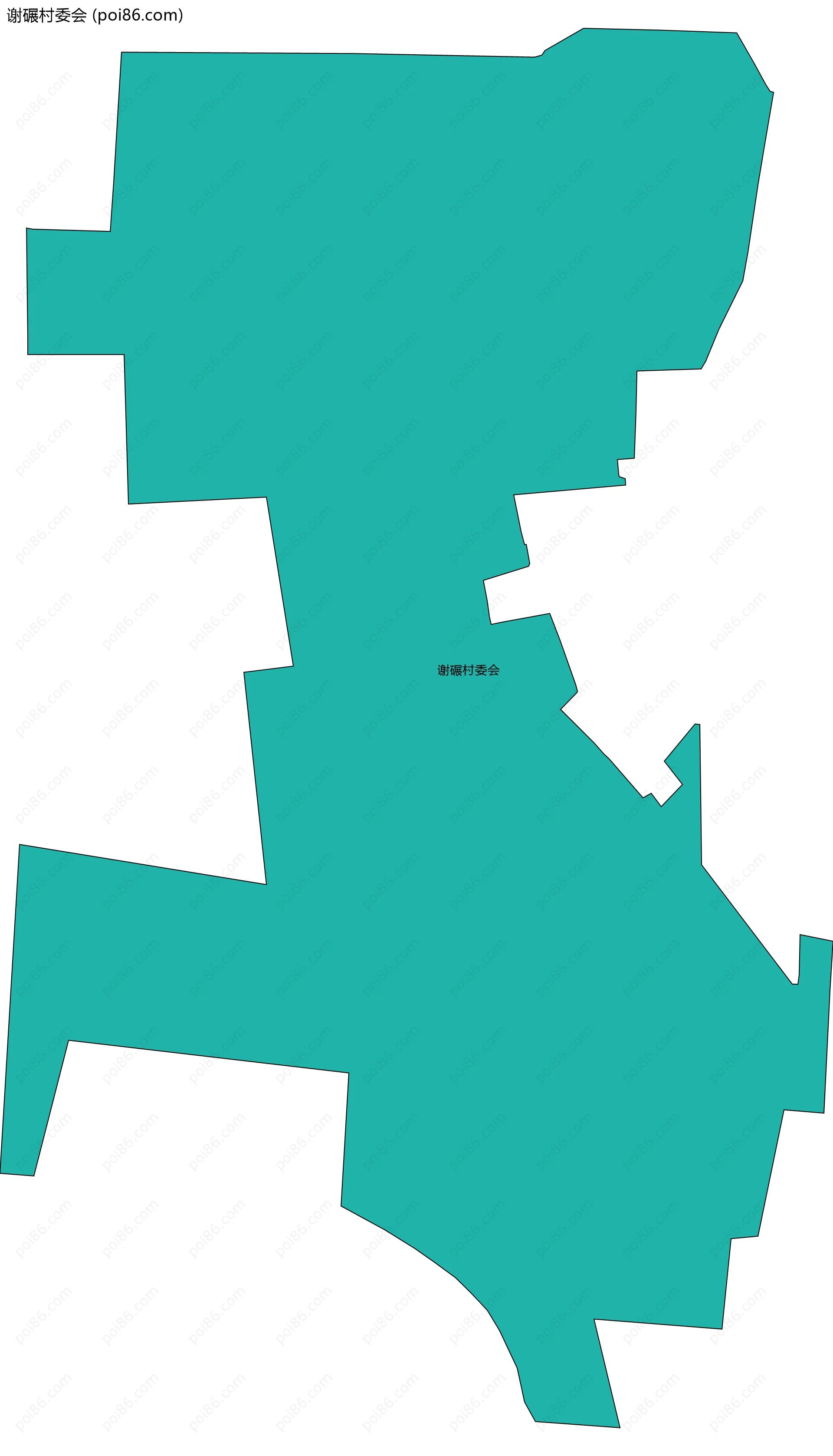 谢碾村委会边界地图