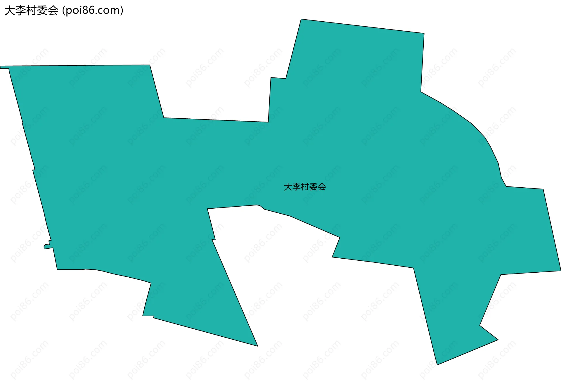 大李村委会边界地图
